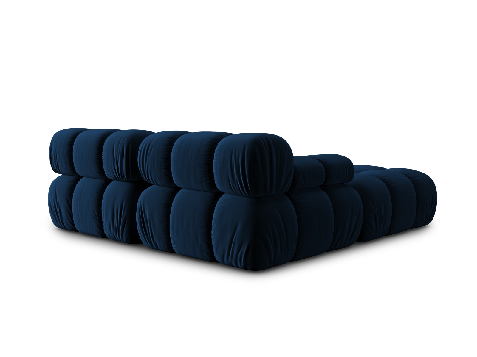 Micadoni Modulares Sofa Bellis 3-Sitzer mit flachem Modul Samt Bluvel Königsblau
