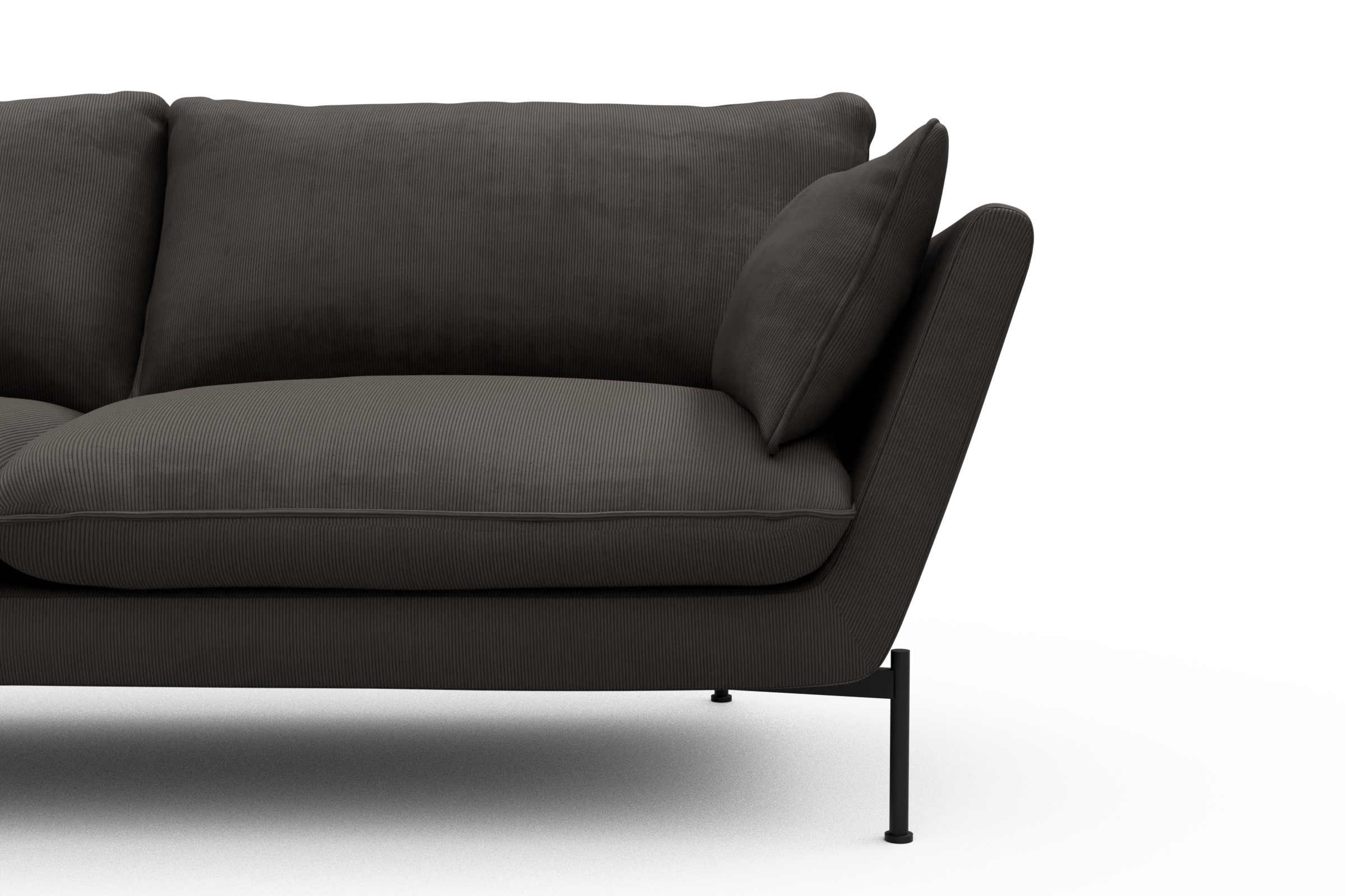 Sofa Anton 2-Sitzer Cordufine-Taupe