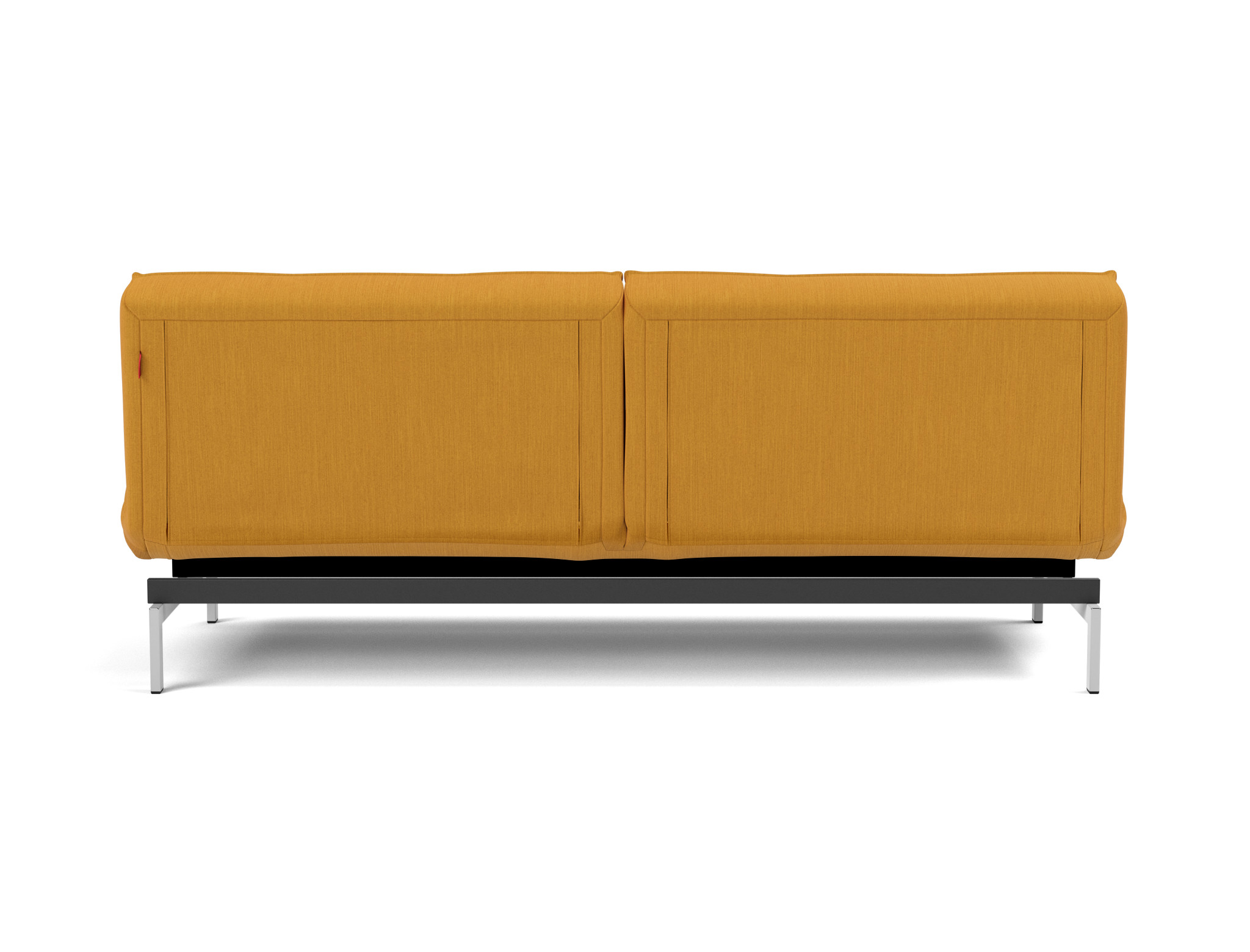 Schlafsofa Splitback Flachgewebe Elegance 507-Burned-Curry Beine Chrom