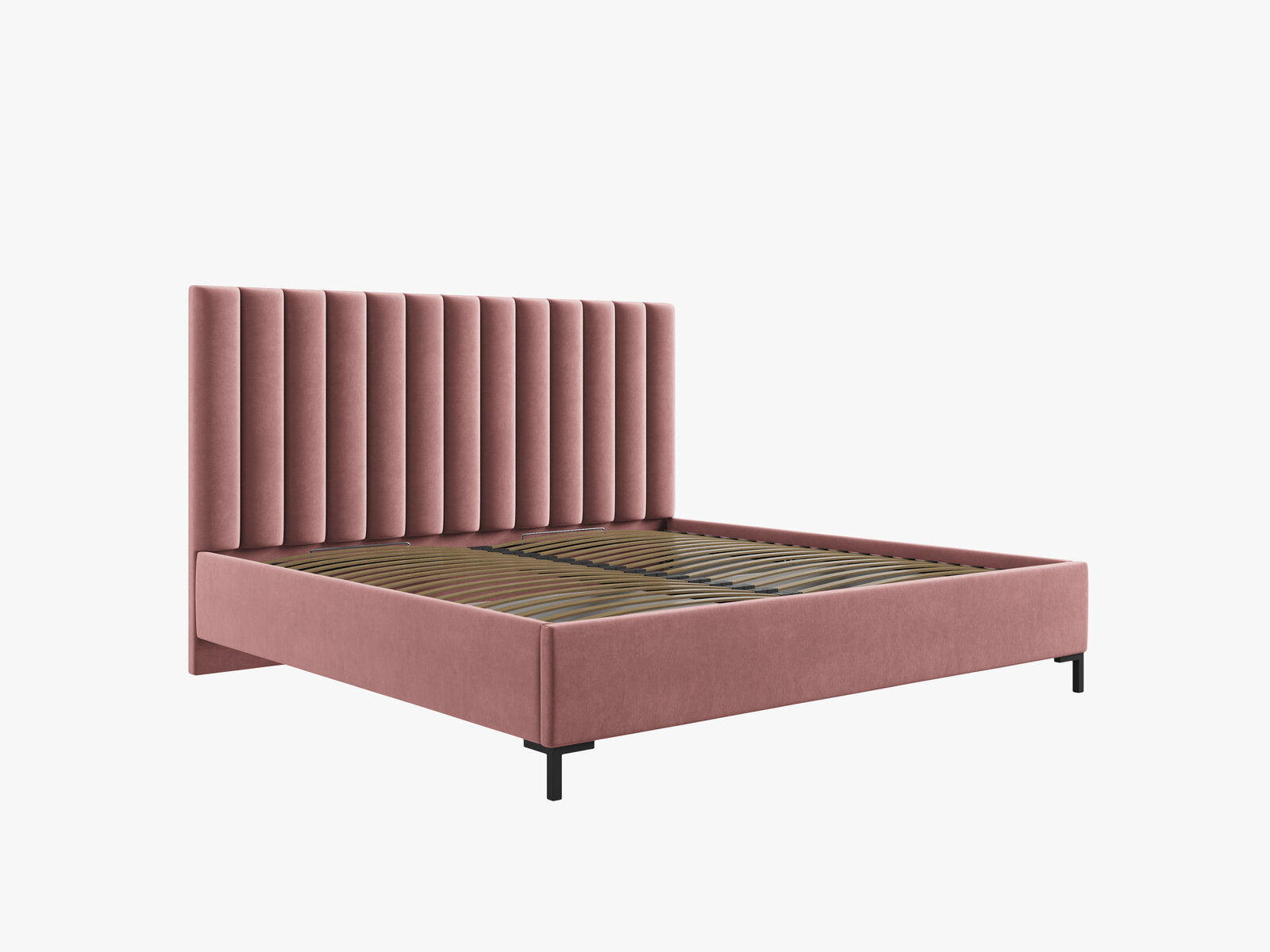 Micadoni Polsterbett Allison Samt Bluvel Rosa 140x200