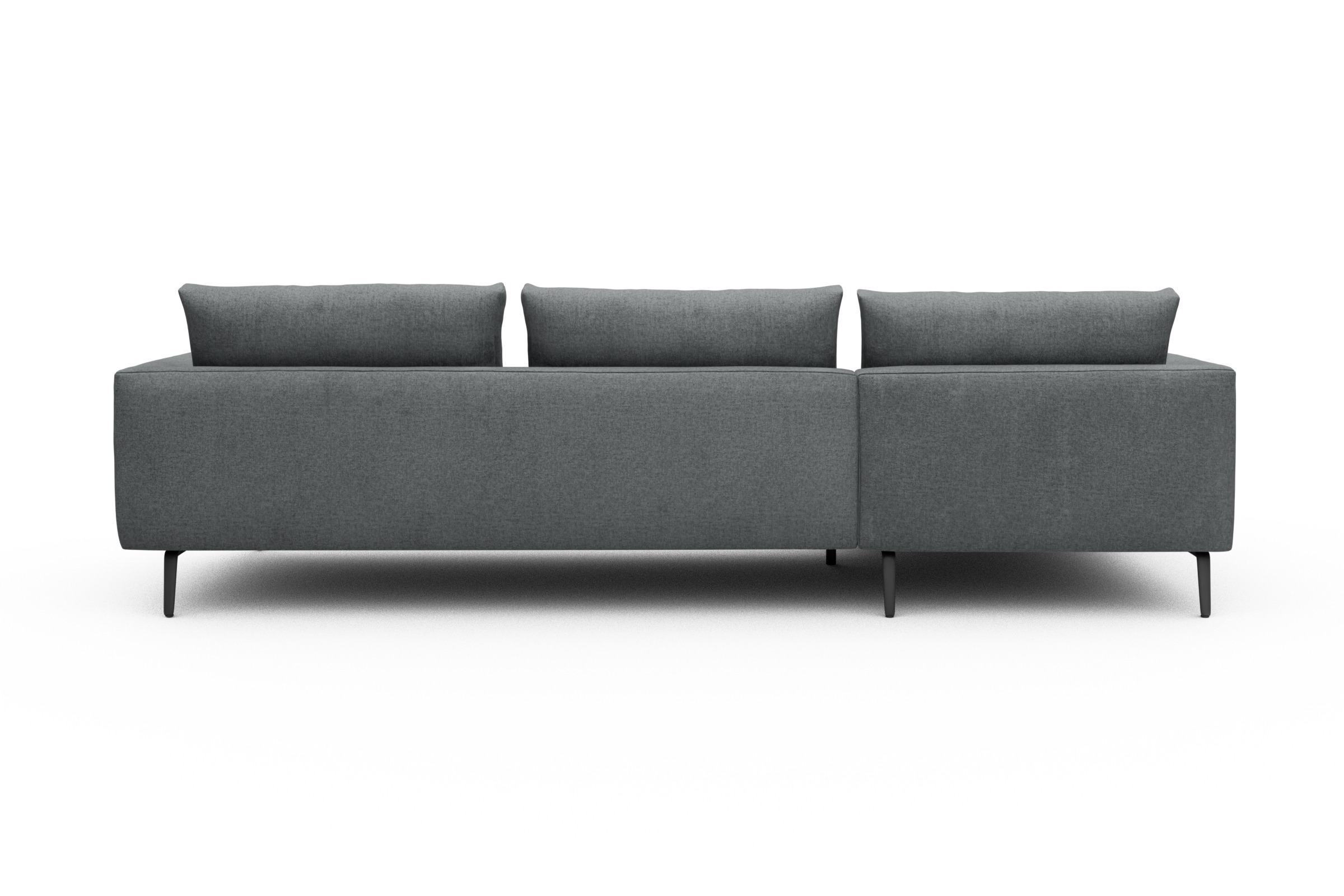 Ecksofa Karl Chaiselongue links mit 2,5-Sitzer Casone-Gravel-Grey