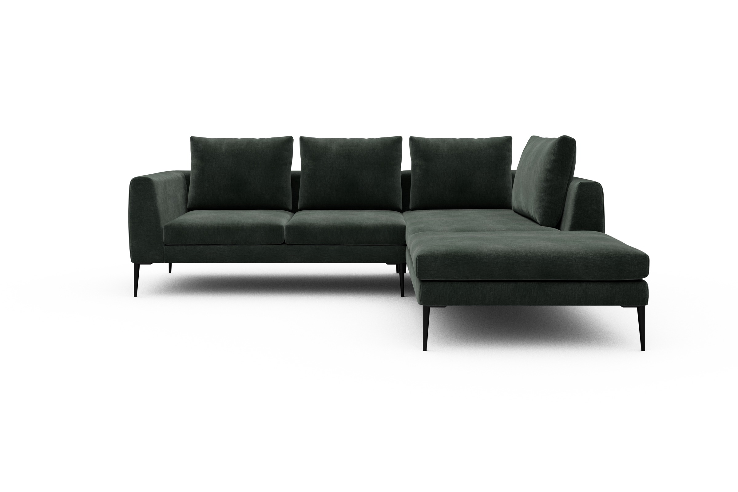 Skandi Home Ecksofa Paul Relax-Ecke rechts mit 2-Sitzer Smooth-Laurel-Green moebelfaktor