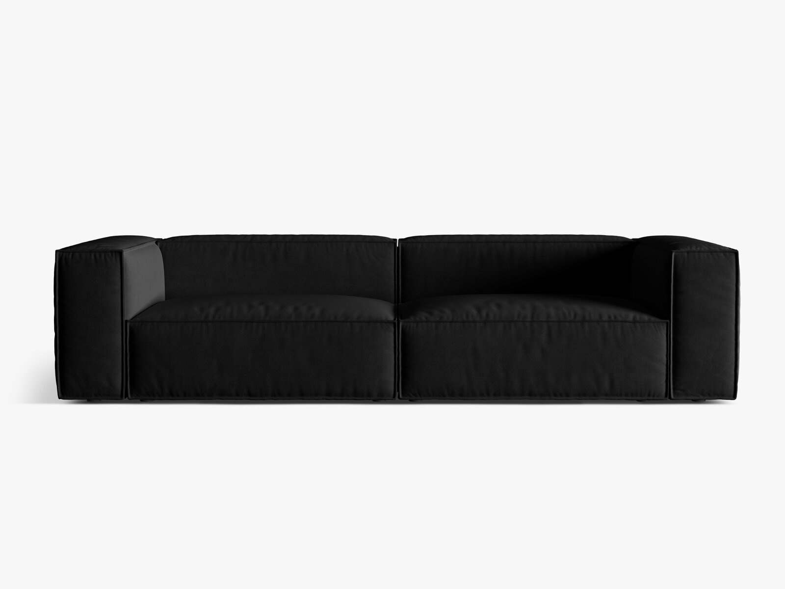 Micadoni Sofa Nuria 5-Sitzer Samt Schwarz