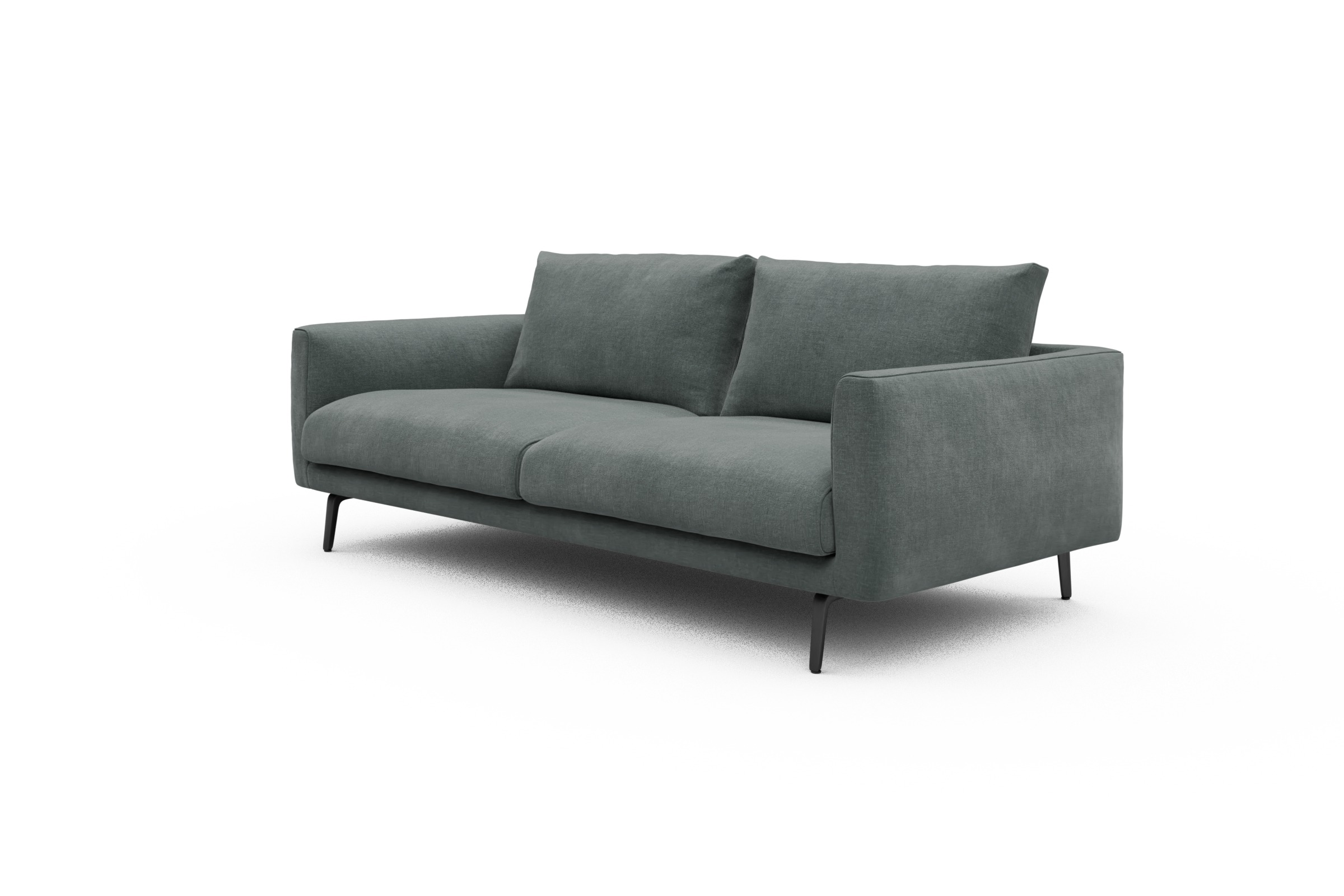Sofa Karl 3-Sitzer Smooth-Silver-Grey