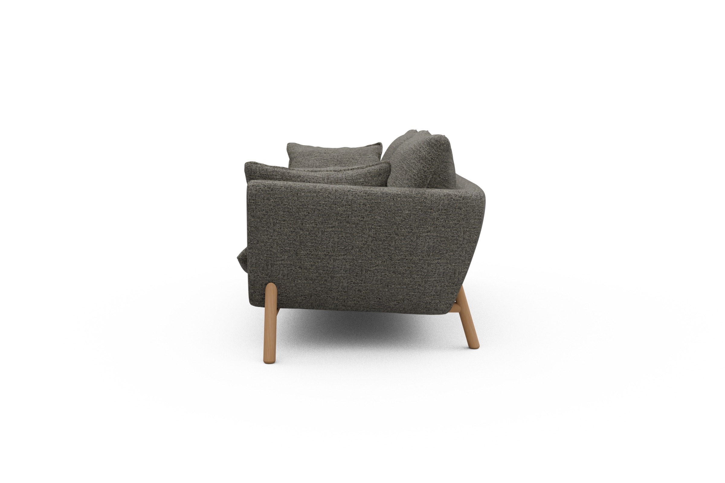Sofa Emil 2-Sitzer Beinfarbe Eiche Natur Carreno-Sepie-Brown