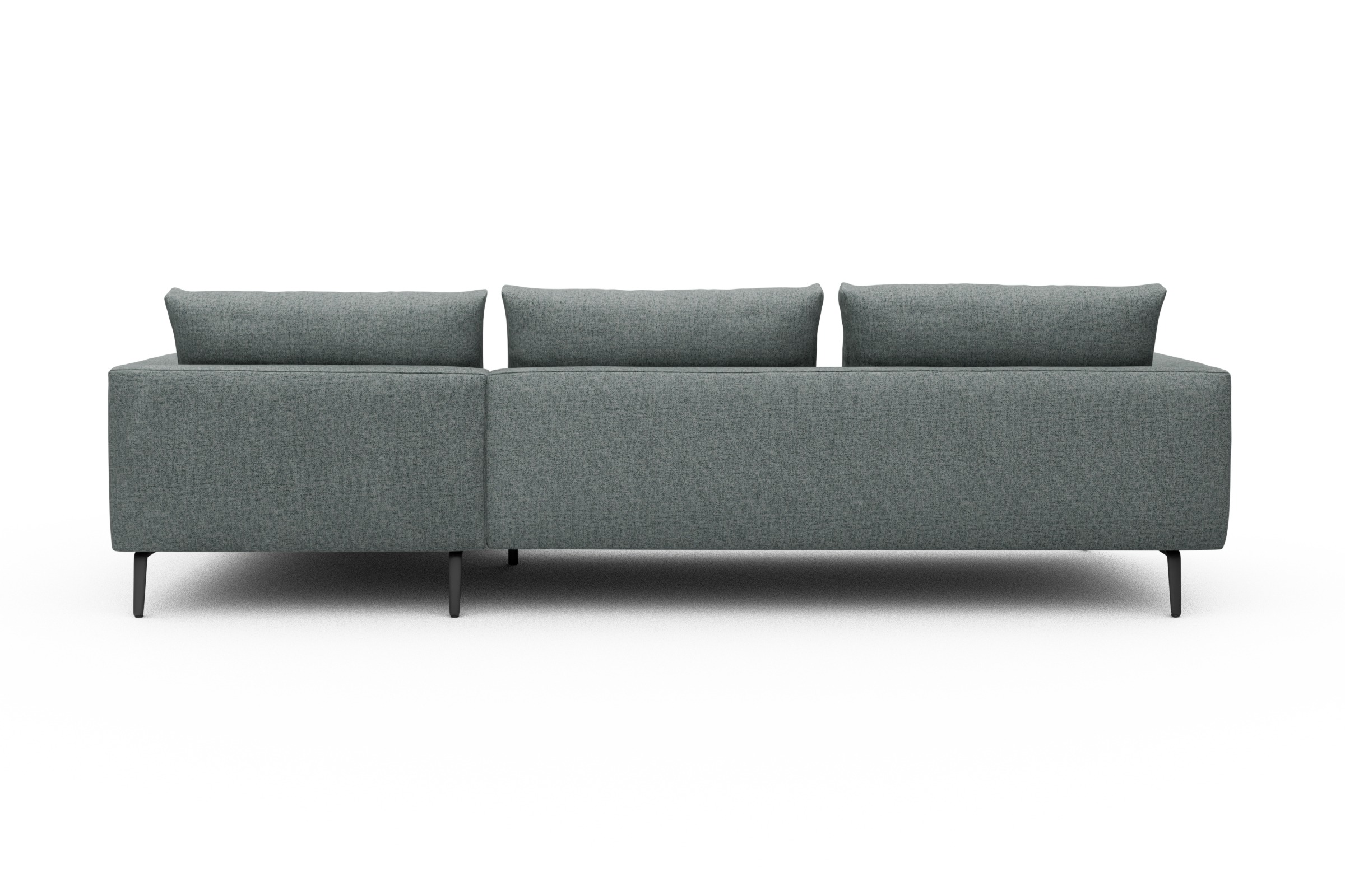 Ecksofa Karl Chaiselongue rechts mit 2,5-Sitzer Casone-Light-Mixed-Green