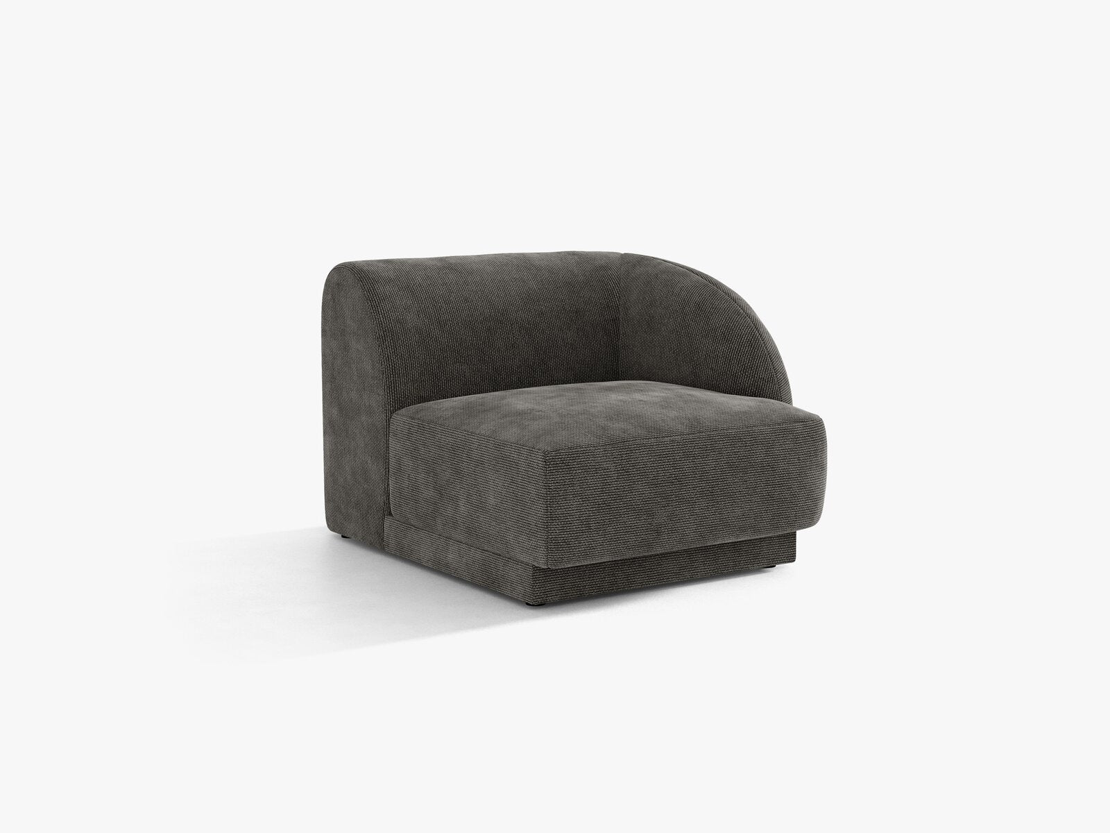 Micadoni Eckmodul Miley 1-Sitzer Rechts Chenille Haga Grau