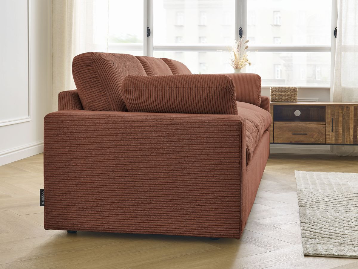 Bobochic Belair Sofa 4-Sitzer Cordsamt Orange