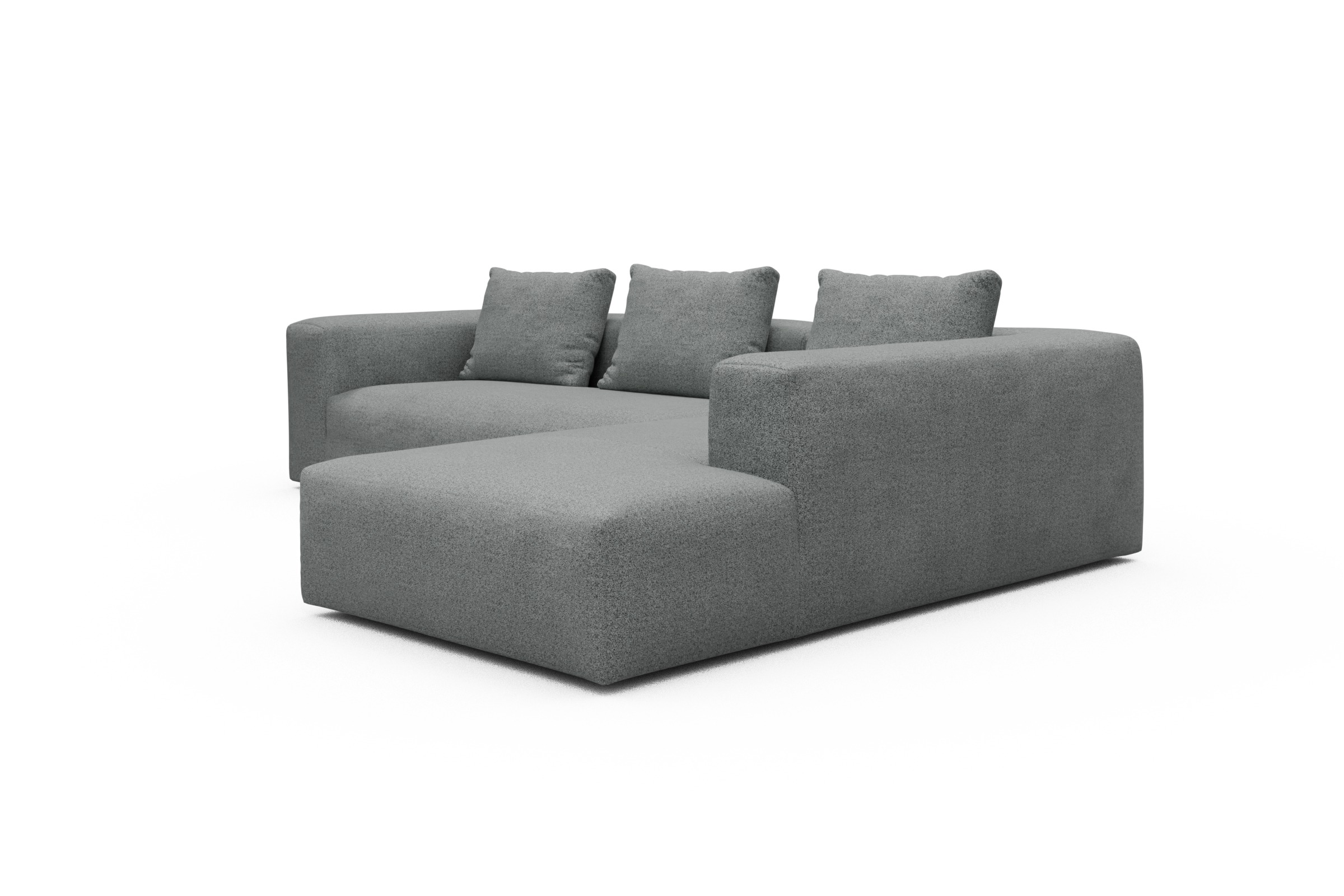 Ecksofa Fred Relax-Ecke rechts mit 2,5-Sitzer Aivi-Gravet-Grey