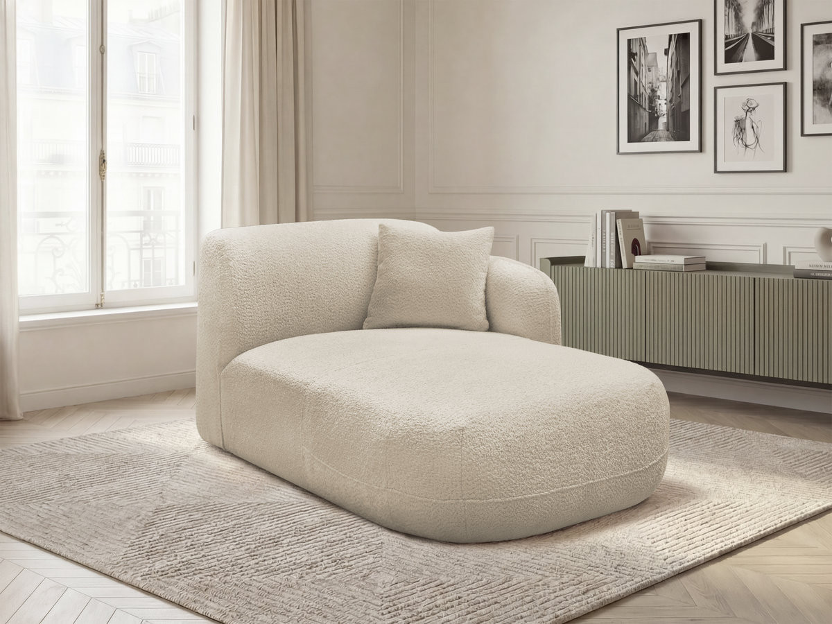 Bobochic Anda Méridienne-Modul Chenille Beige Ecke rechts