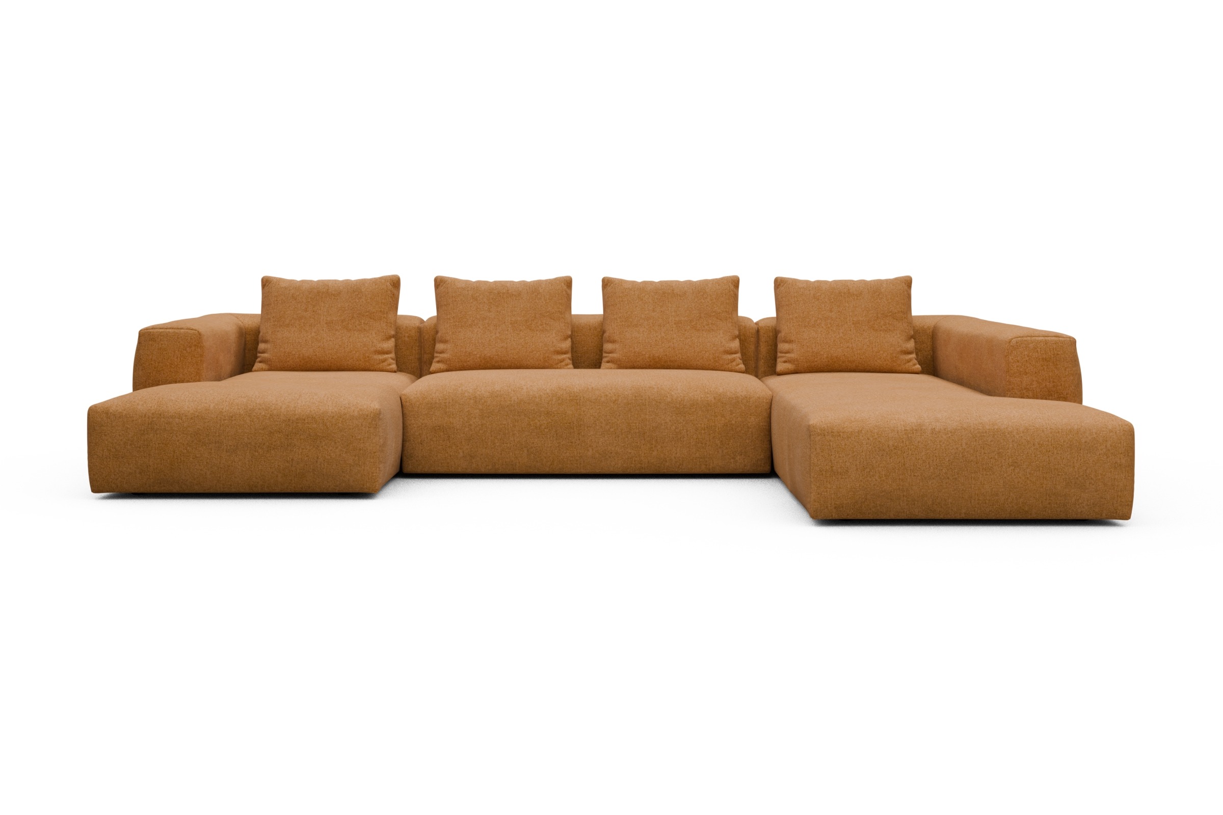 Skandi Home Wohnlandschaft Fred Relax-Ecke rechts mit 2-Sitzer und Chaiselongue links Casone-Warm-Yellow moebelfaktor
