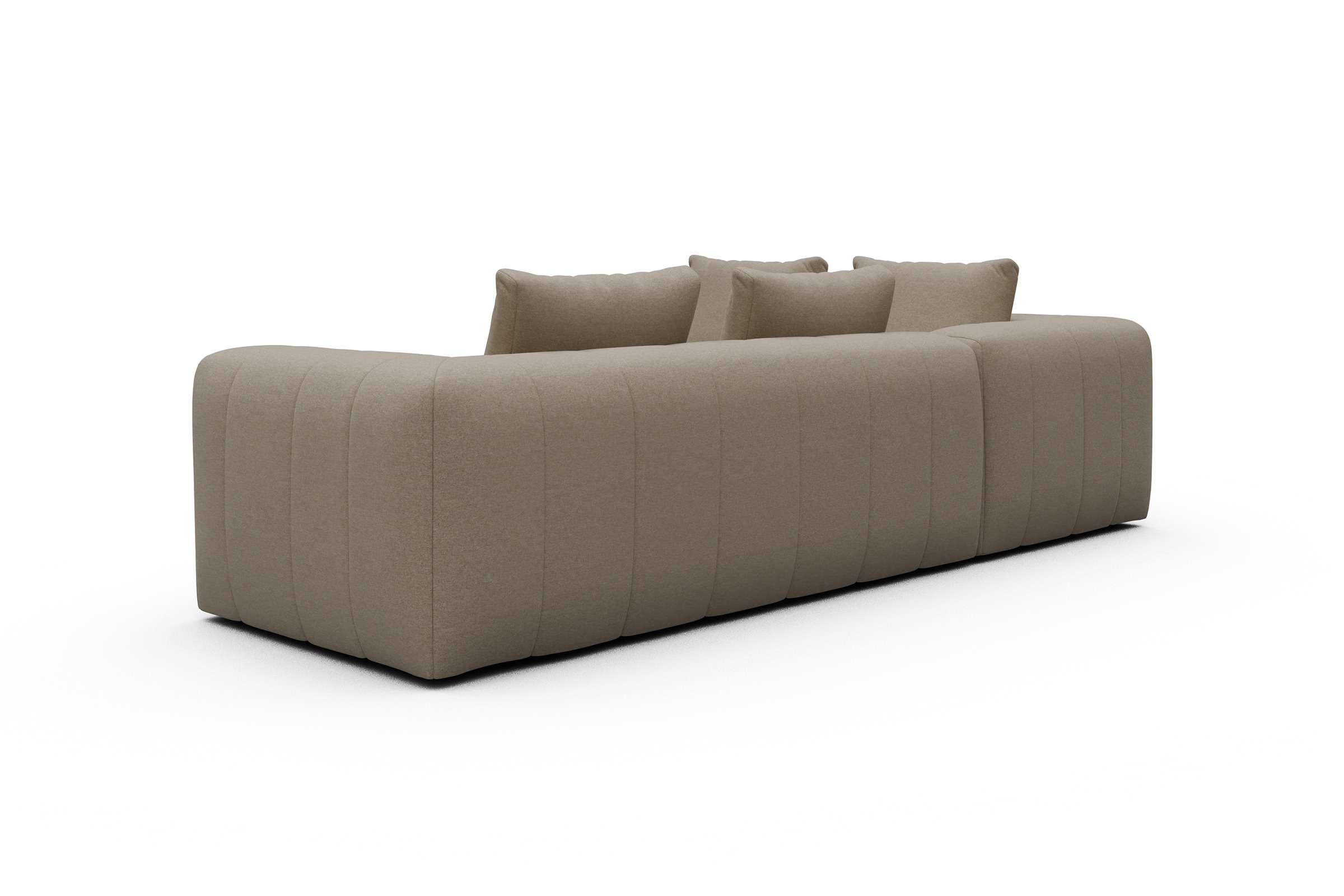 Ecksofa Hugo 2x 2,5-Sitzer Armlehne rechts Satya-Natural