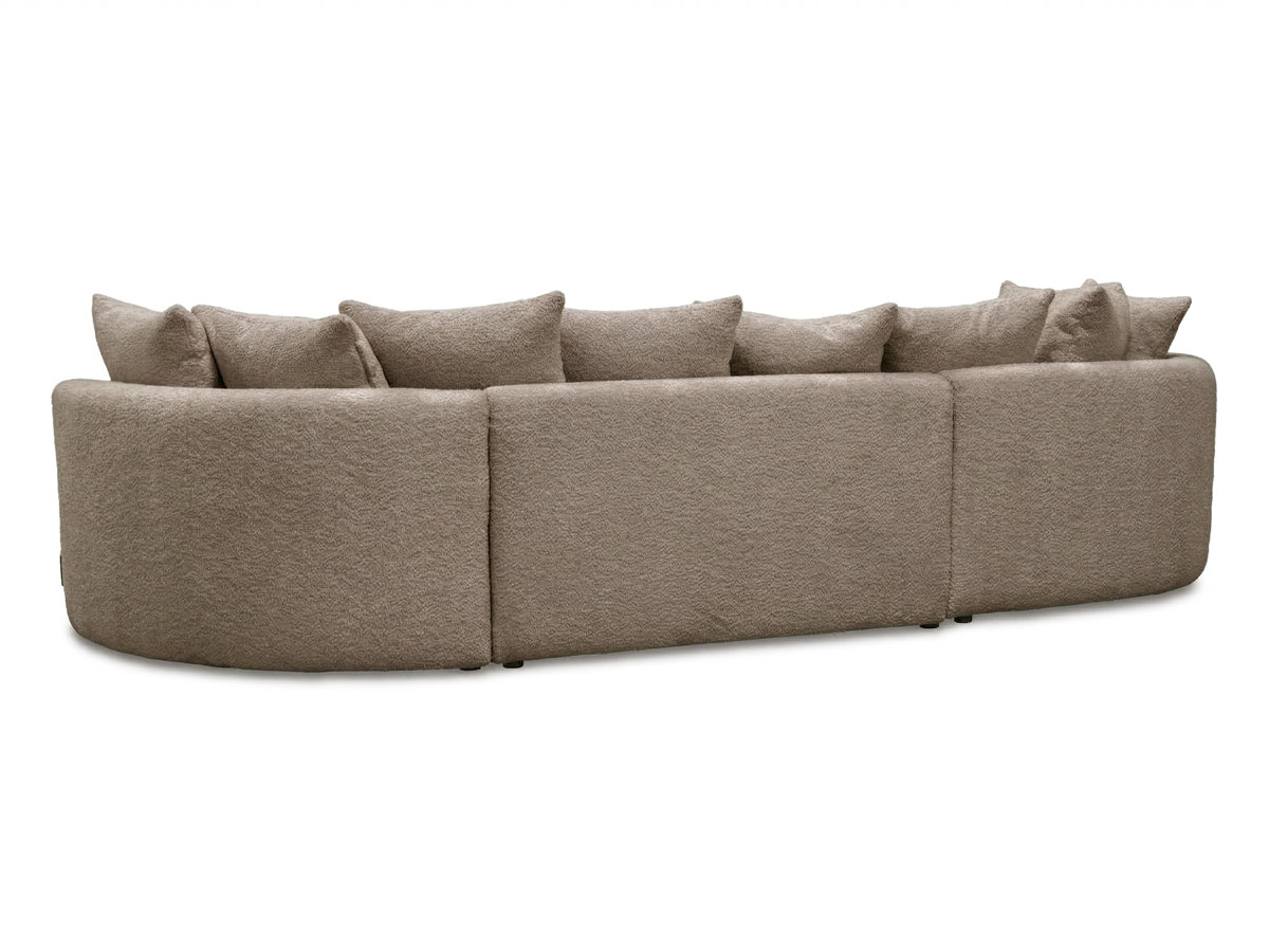 Bobochic Calypso Ecksofa Bouclé-Stoff Taupe Ecke links