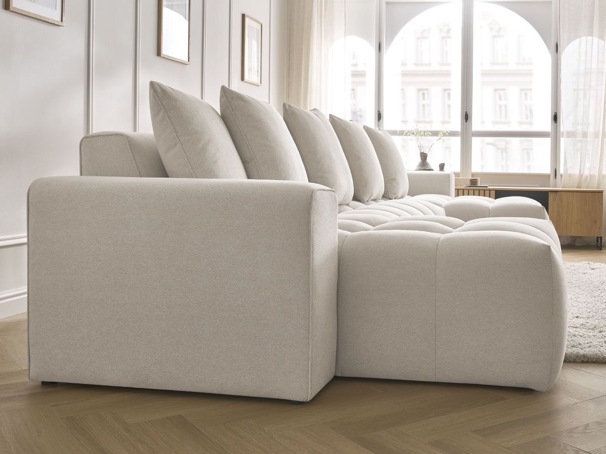 Bobochic Mont-blanc Wohnlandschaft Melange-Stoff Beige