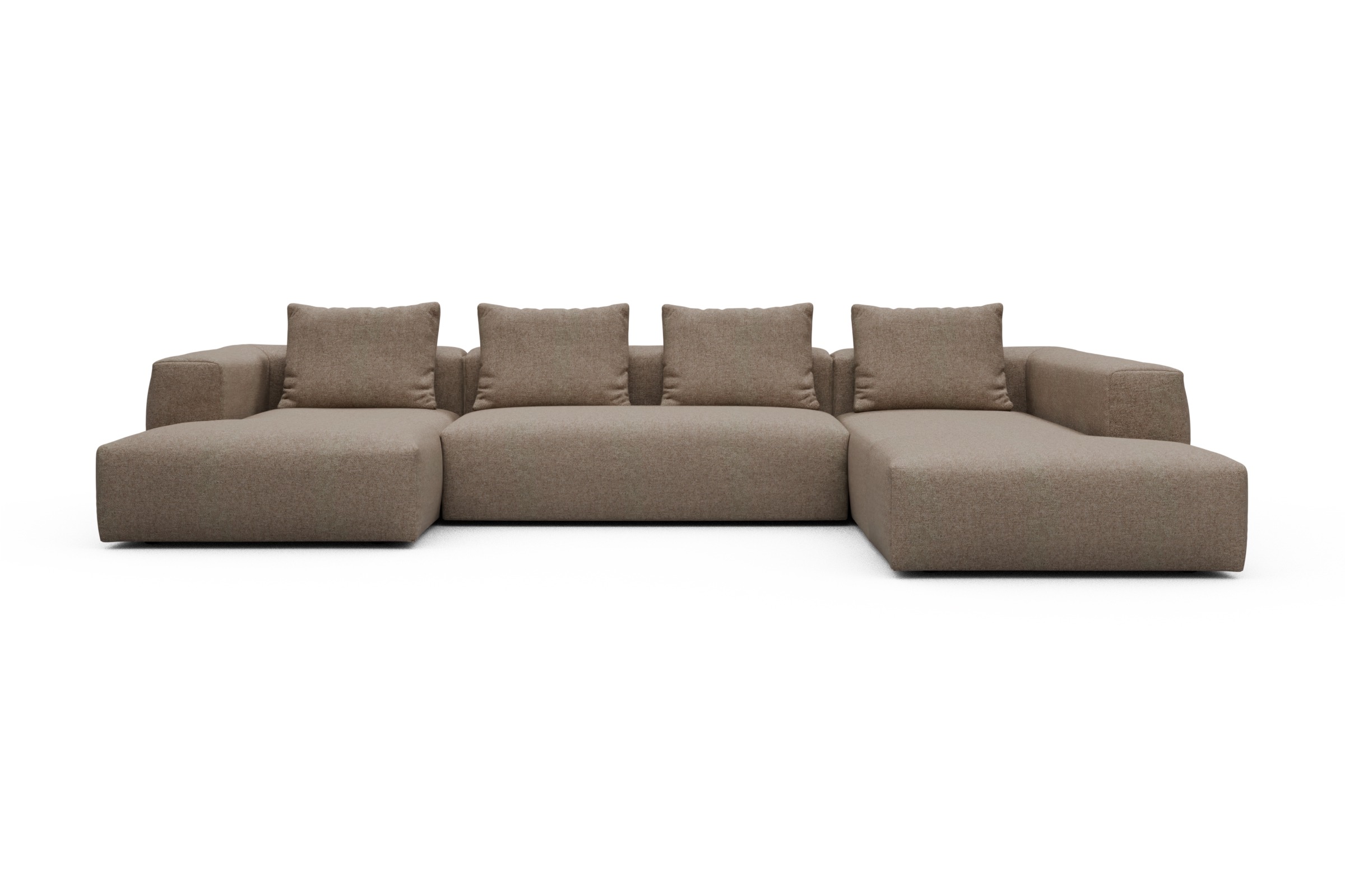 Skandi Home Wohnlandschaft Fred Relax-Ecke rechts mit 2-Sitzer und Chaiselongue links Sama-Antelope moebelfaktor