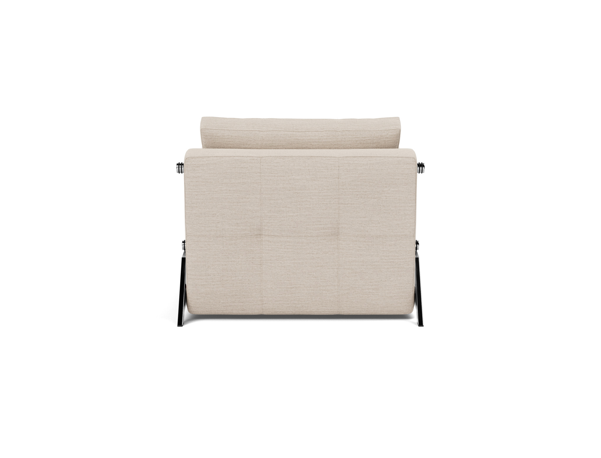 Schlafsessel Cubed 90 Webstoff Blida 612-Sand-Grey Beine Chrom