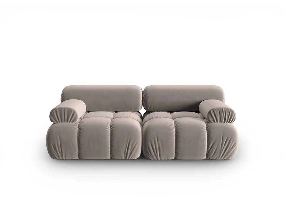 Cosmopolitan Design Sofa Cortina 2-Sitzer Samt Bluvel Cappuccino