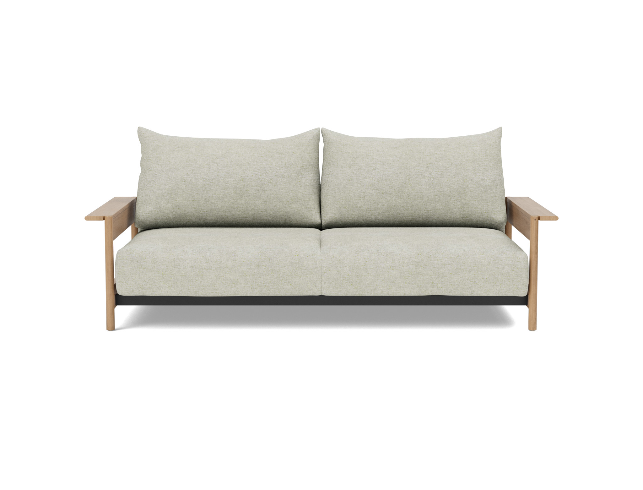 Schlafsofa Malloy Wood Flachgewebe Avella 280-Sand