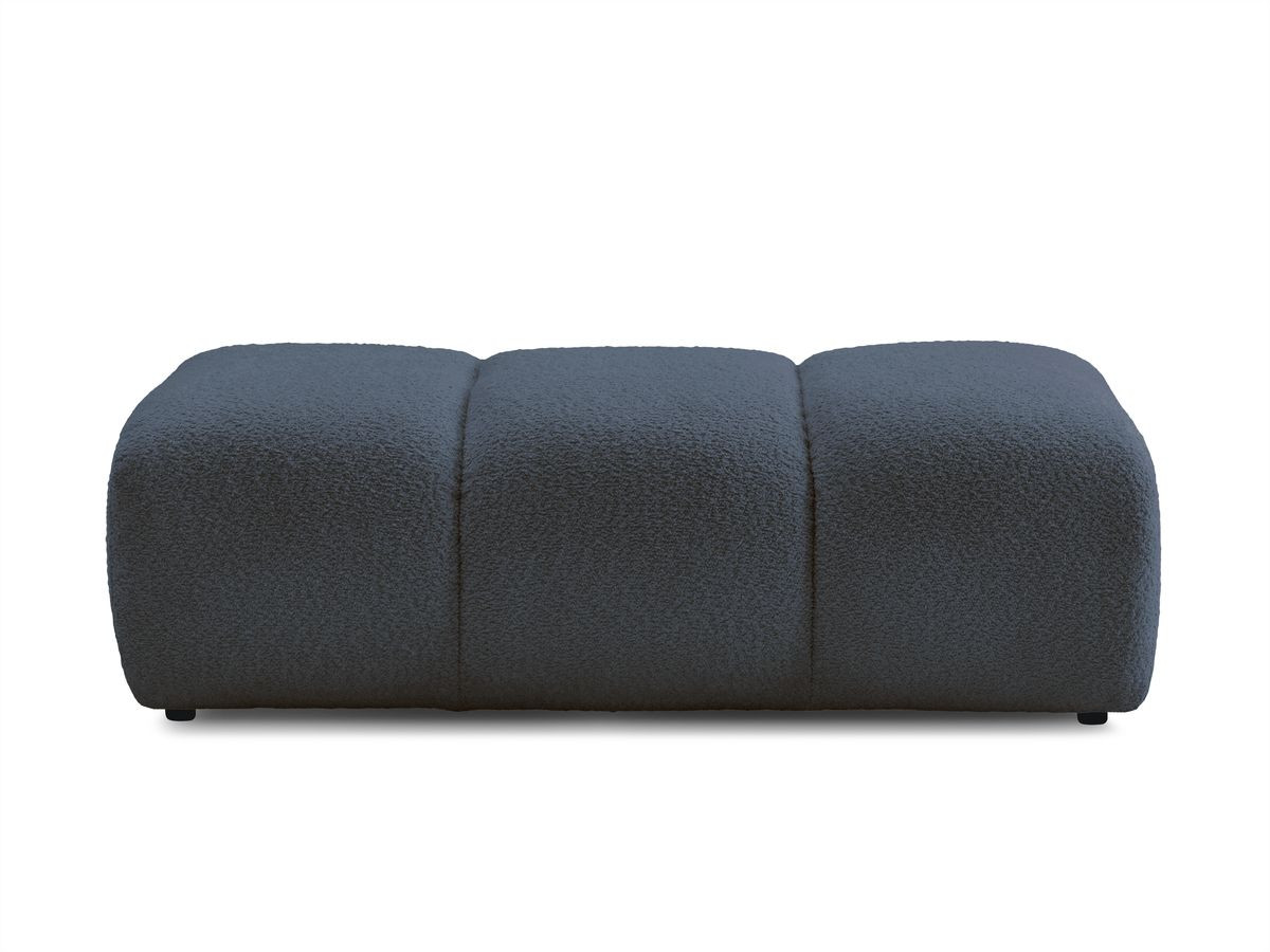 Bobochic Pamira Pouf Bouclé-Stoff Dunkelblau