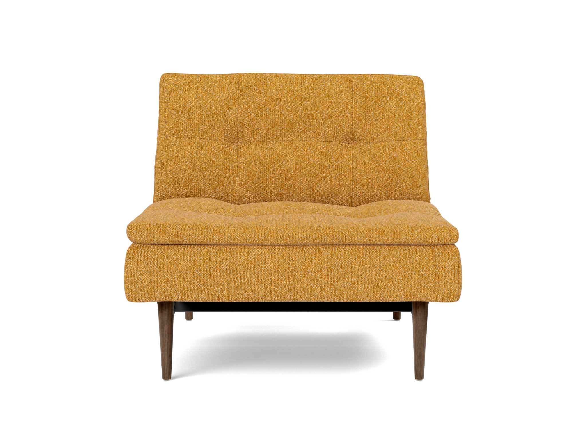 Sessel Dublexo Boucle Skandi 536-Ochre Beine Styletto Eiche dunkel