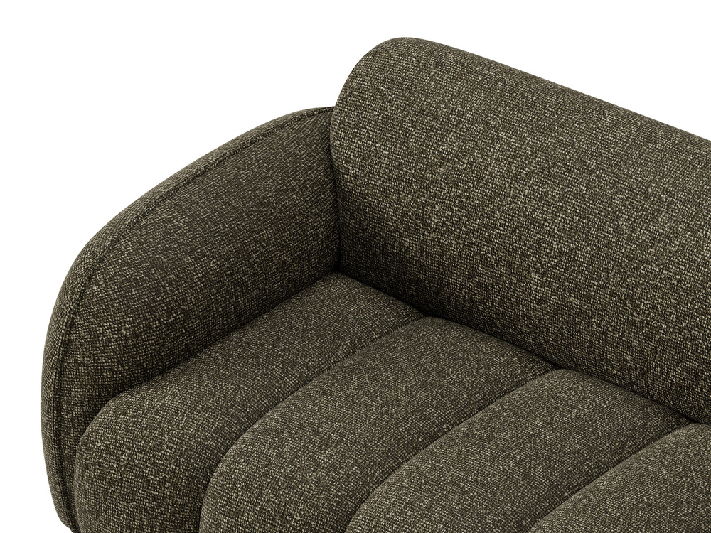 Cosmopolitan Design Ecksofa Bilbao 3-Sitzer kleine Version Boucle Miles Amazonasgrün Rechts