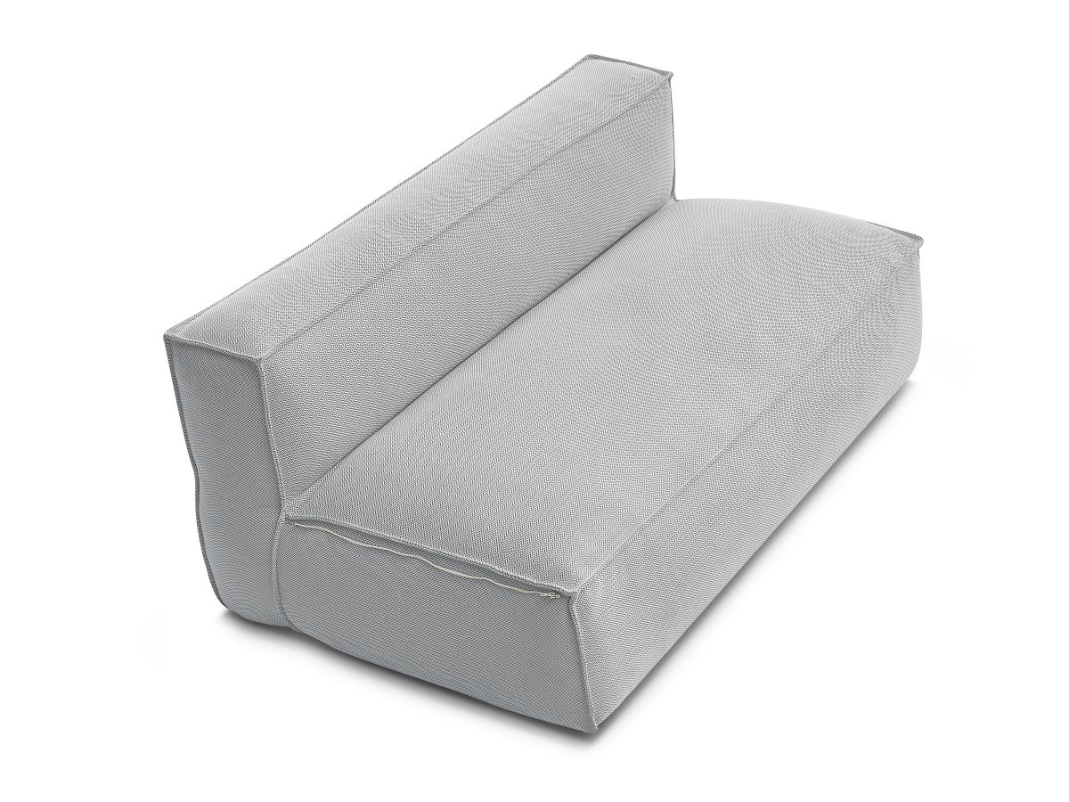 Bobochic Biarritz Sofamodul 2-Sitzer Melange-Stoff Grau