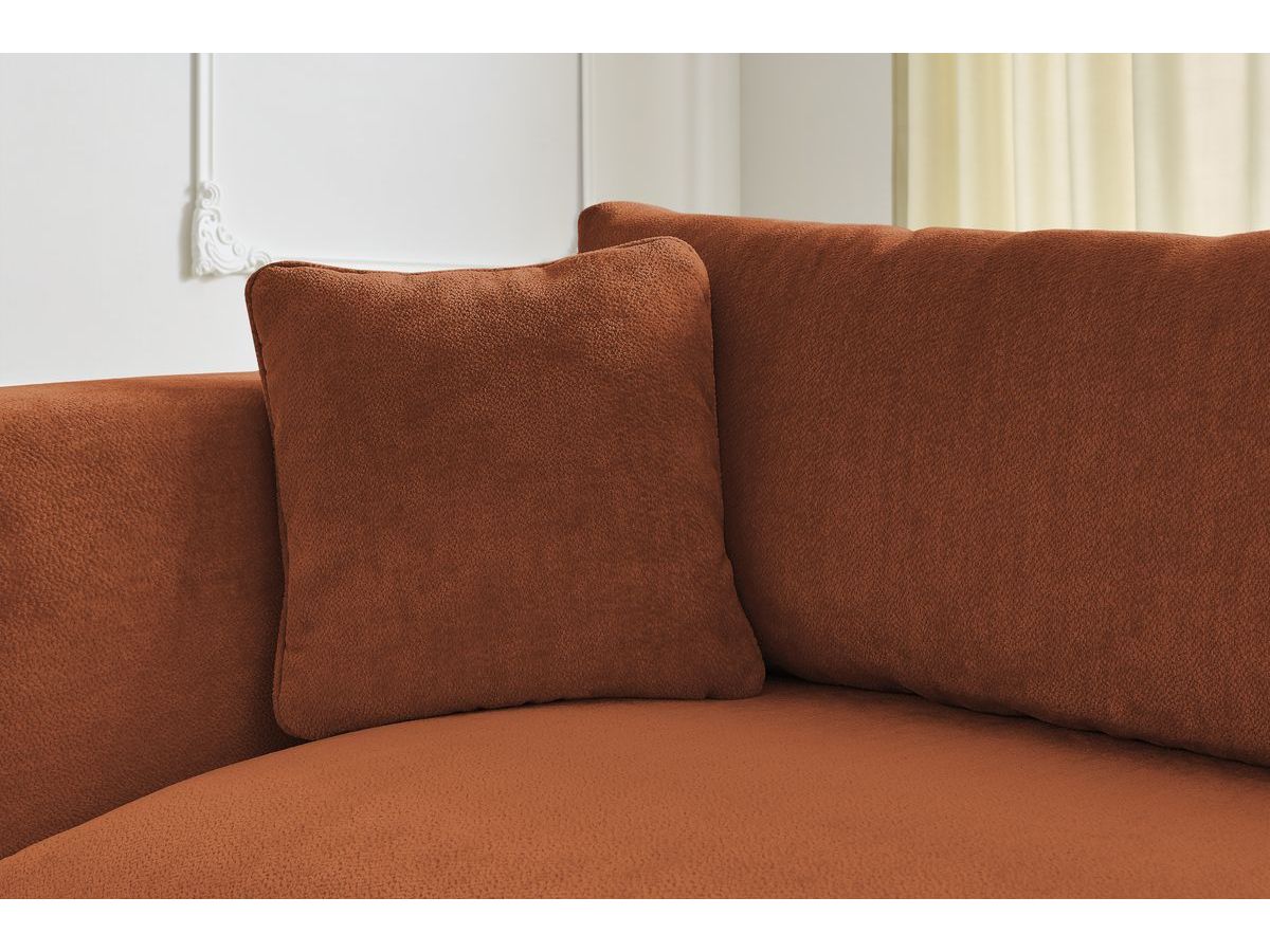 Bobochic Ezechiel Schlafsofa 3-Sitzer mit Bettkasten Stoff Rot