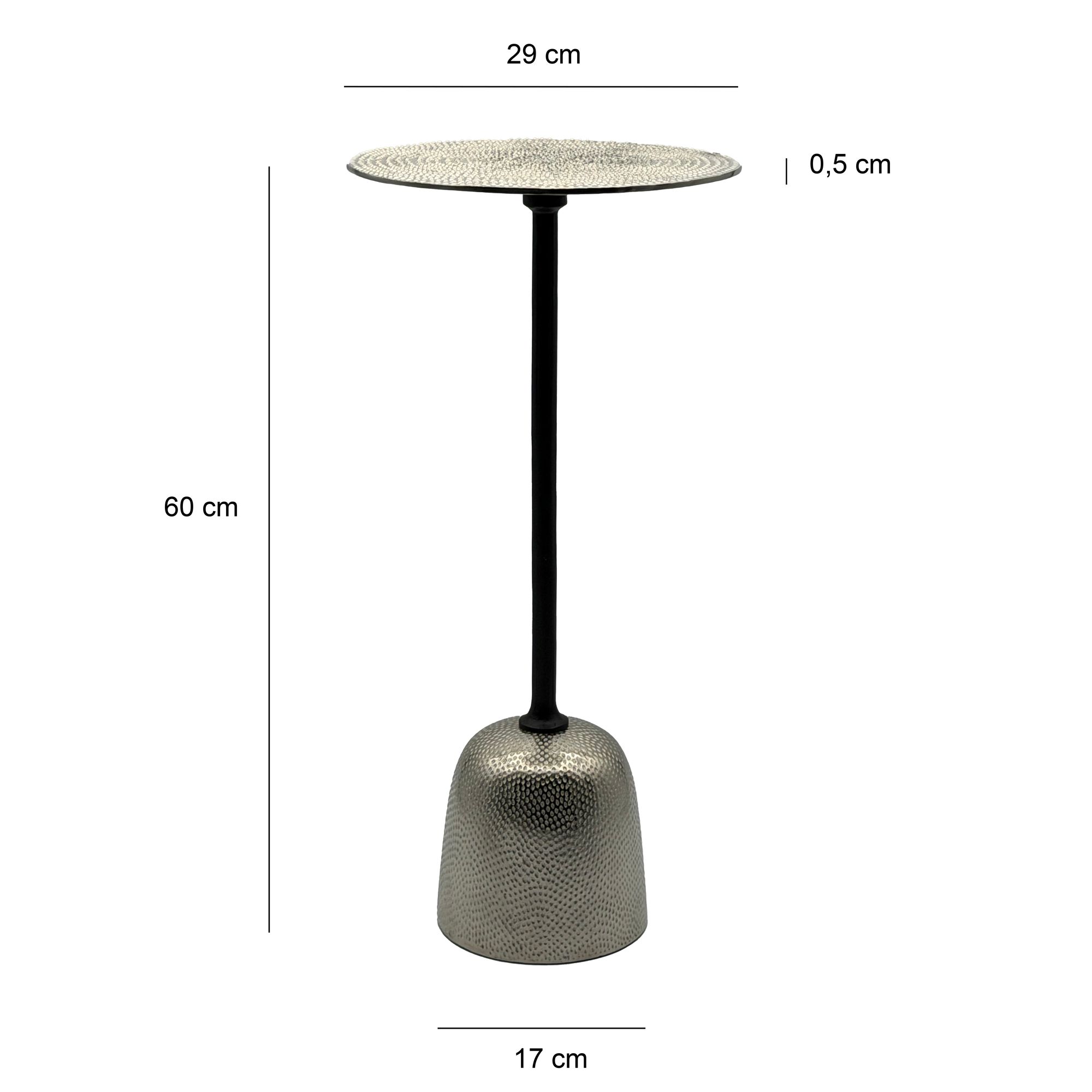 Beistelltisch Selbu Aluminium Silber Ø 29 × H 60 cm