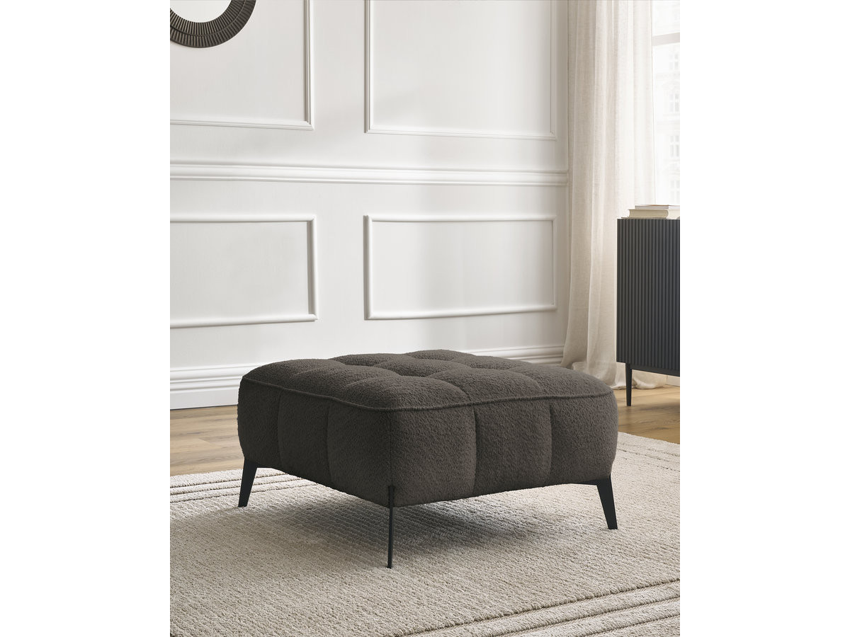 Bobochic Anis Pouf Bouclé-Stoff Braun