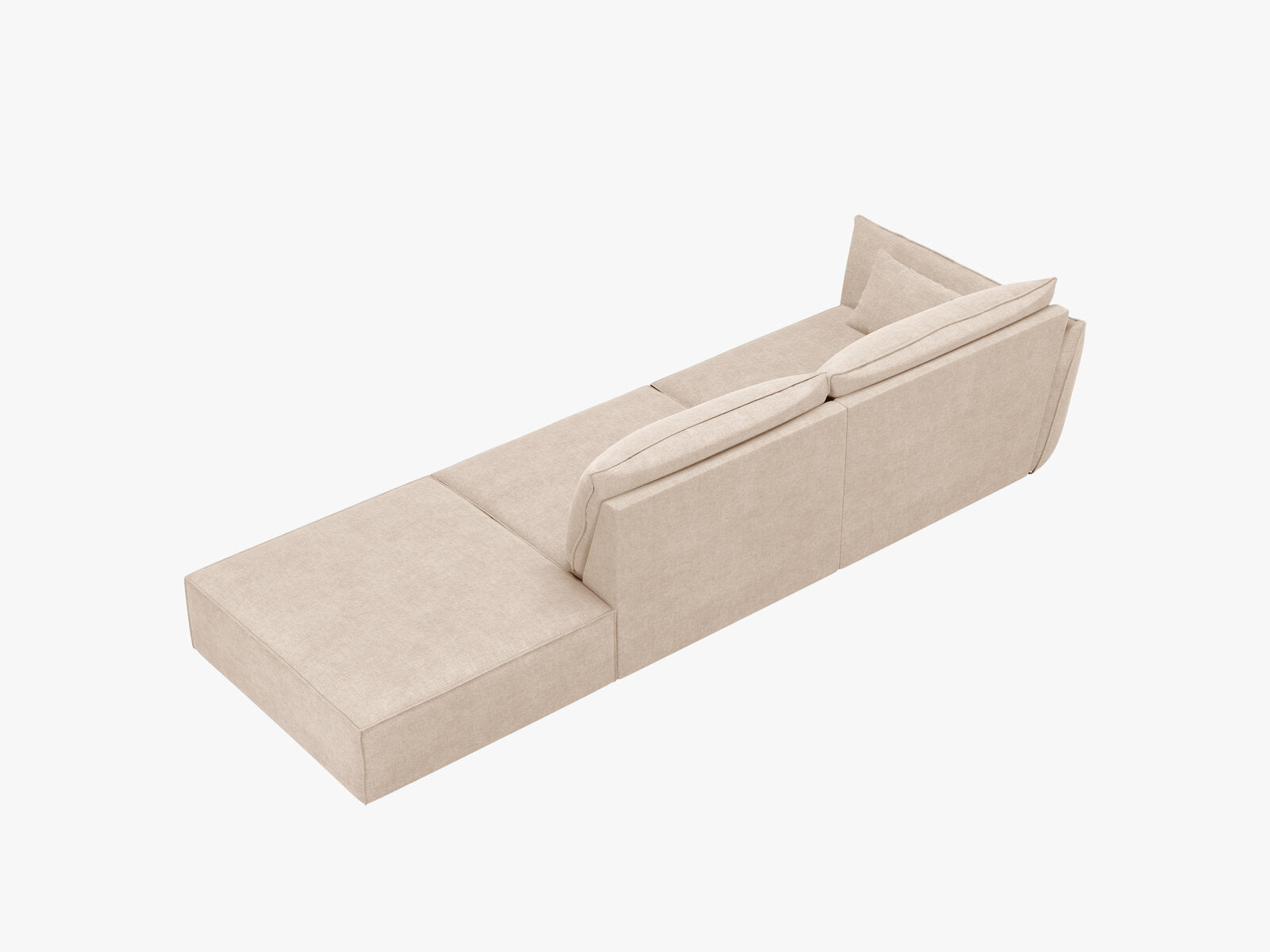 Micadoni Sofa Kaelle 4-Sitzer Rechts Chenille Over The Horizon Beige