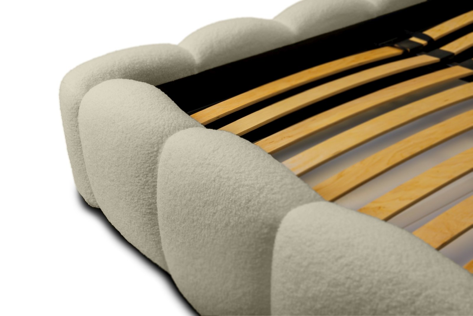 Polsterbett Vento-Slim Boucle 160x200 mit Metallrahmen Quelle 03