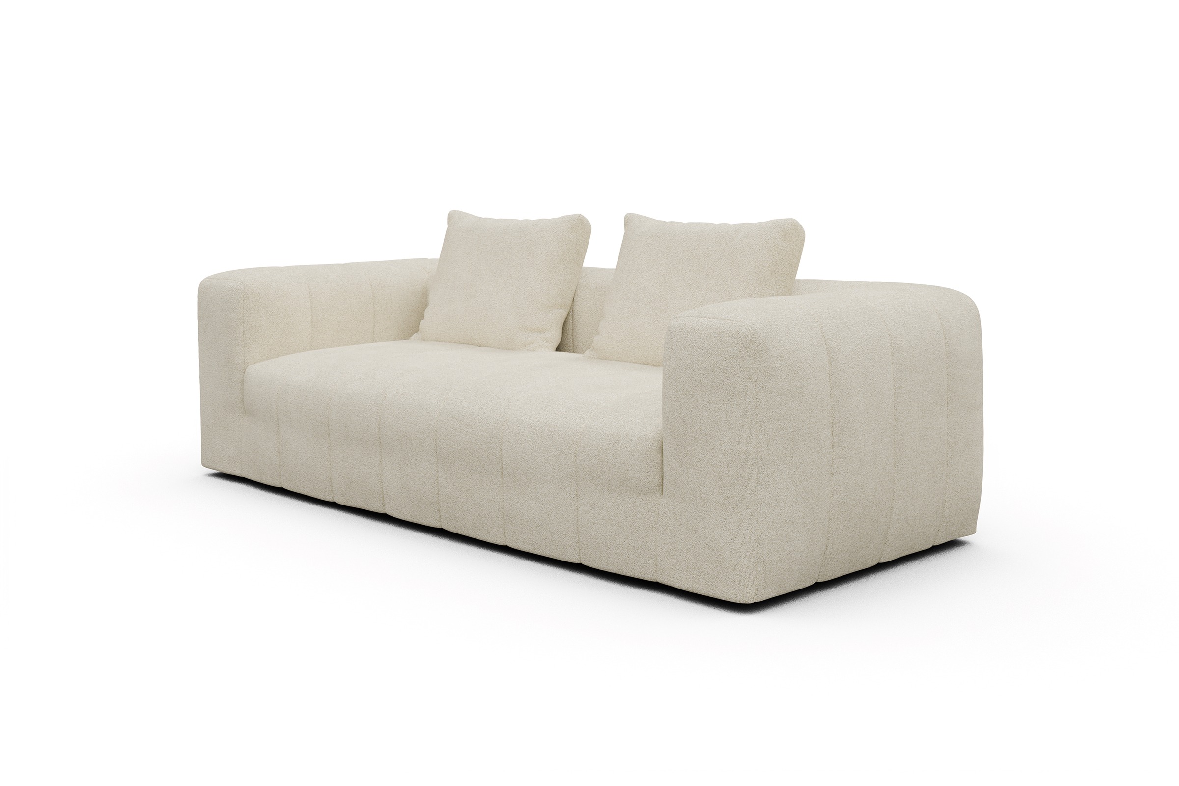 Sofa Hugo 3-Sitzer Boucle-Off-White