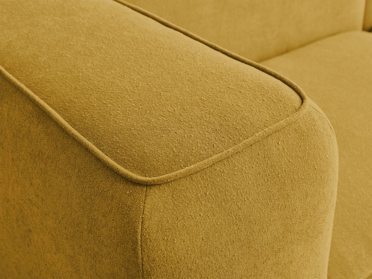 Bobochic Zephyr Ecksofa 260 × 165 cm Strukturstoff Gelb Ecke rechts