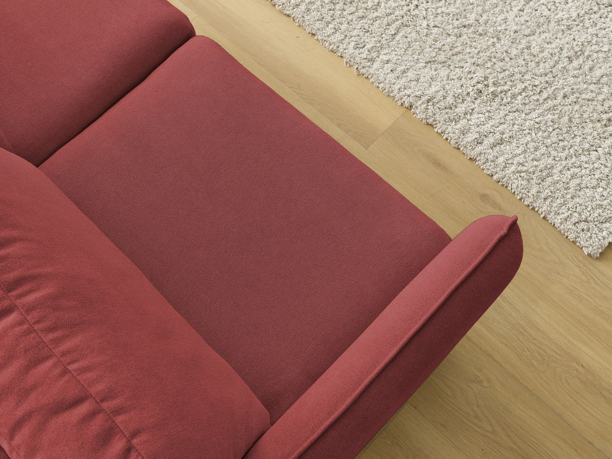 Bobochic Lenny Schlafsofa 3-Sitzer Stoff Rot