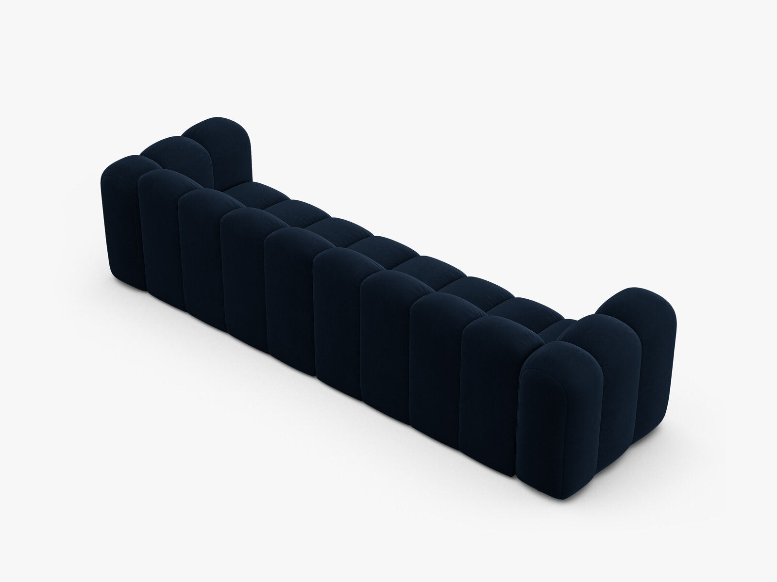 Micadoni Modulares Sofa Lupine 4-Sitzer Samt Salvador Königsblau