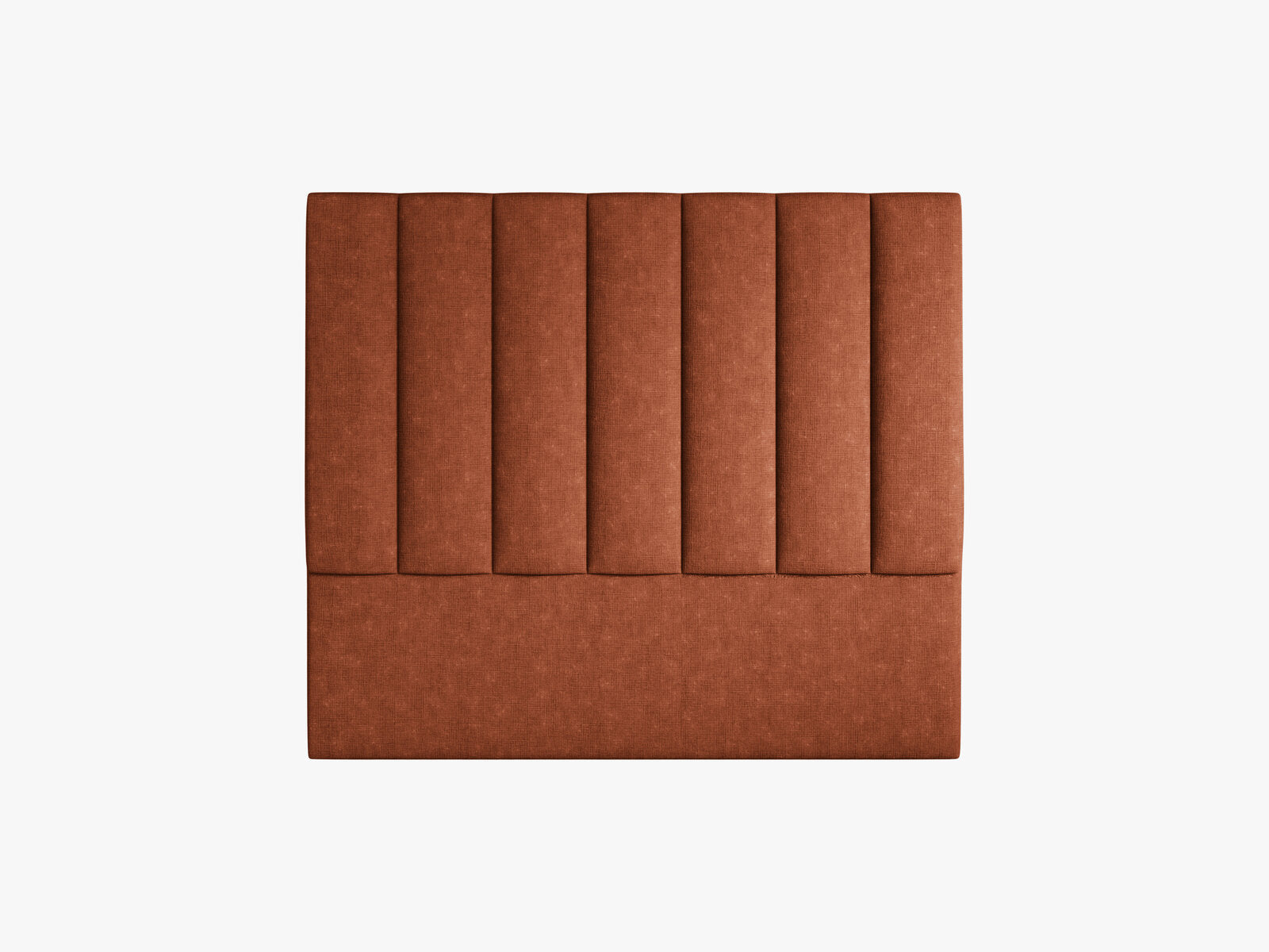 Micadoni Marl Samtiger Kopfteil 140 cm (H 120 cm) Strukturierter Stoff Liberty Ziegel 140x120