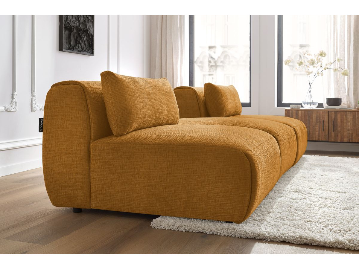Bobochic Jeanne Sofa 3-Sitzer Strukturstoff Gelb