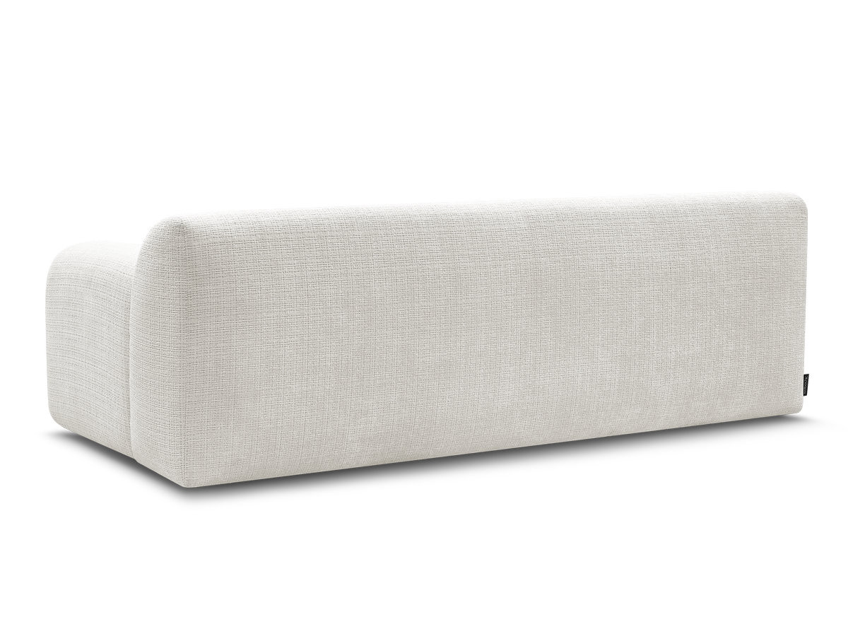 Bobochic Melisse Sofa 3-Sitzer Strukturstoff Weiß