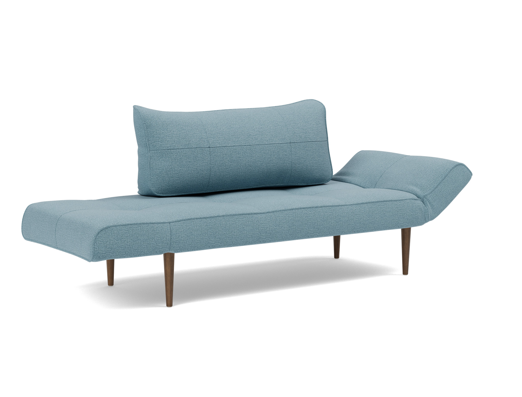 Tagesbett Zeal Flachgewebe Mixed Dance 525-Light-Blue Beine Styletto Eiche dunkel