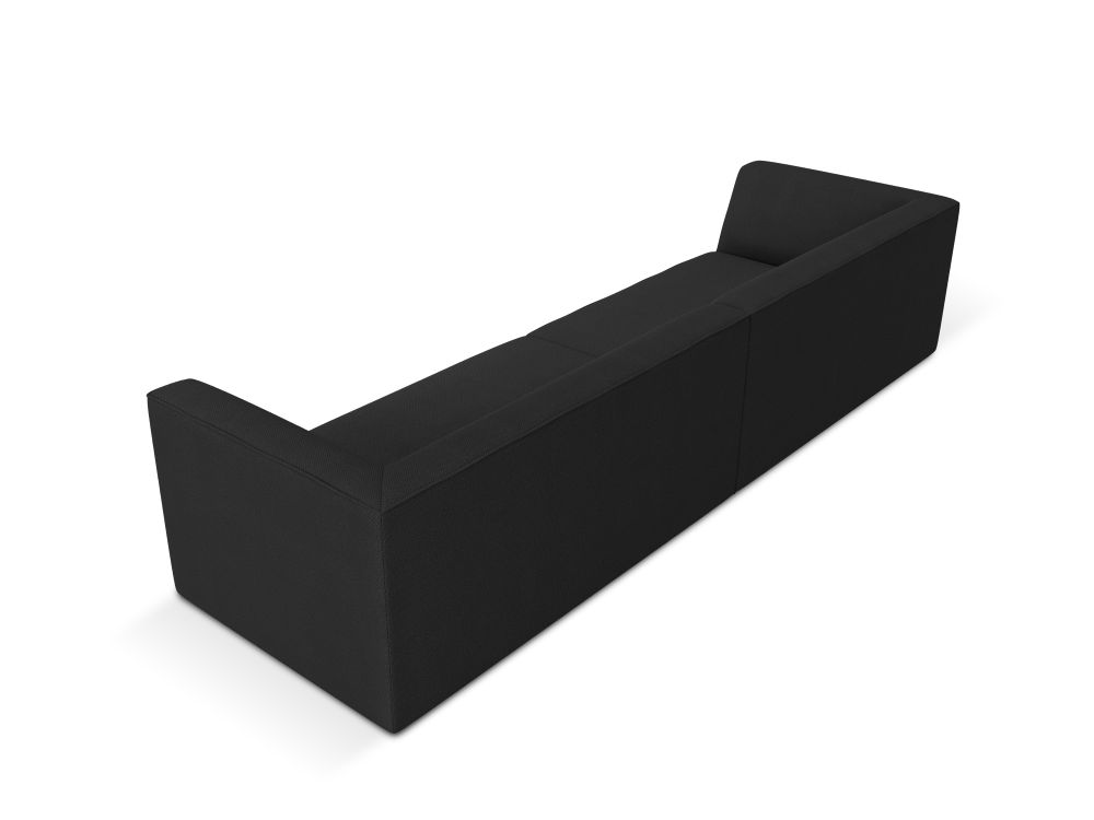 Cosmopolitan Design Sofa Siena 4-Sitzer Strukturierter Stoff Ottawa Schwarz