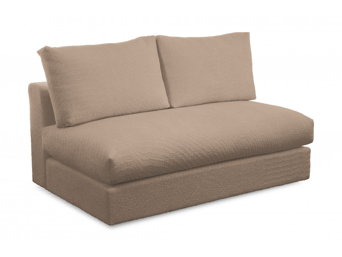 Bobochic Paris Sofamodul 2-Sitzer Bouclé-Stoff Braun