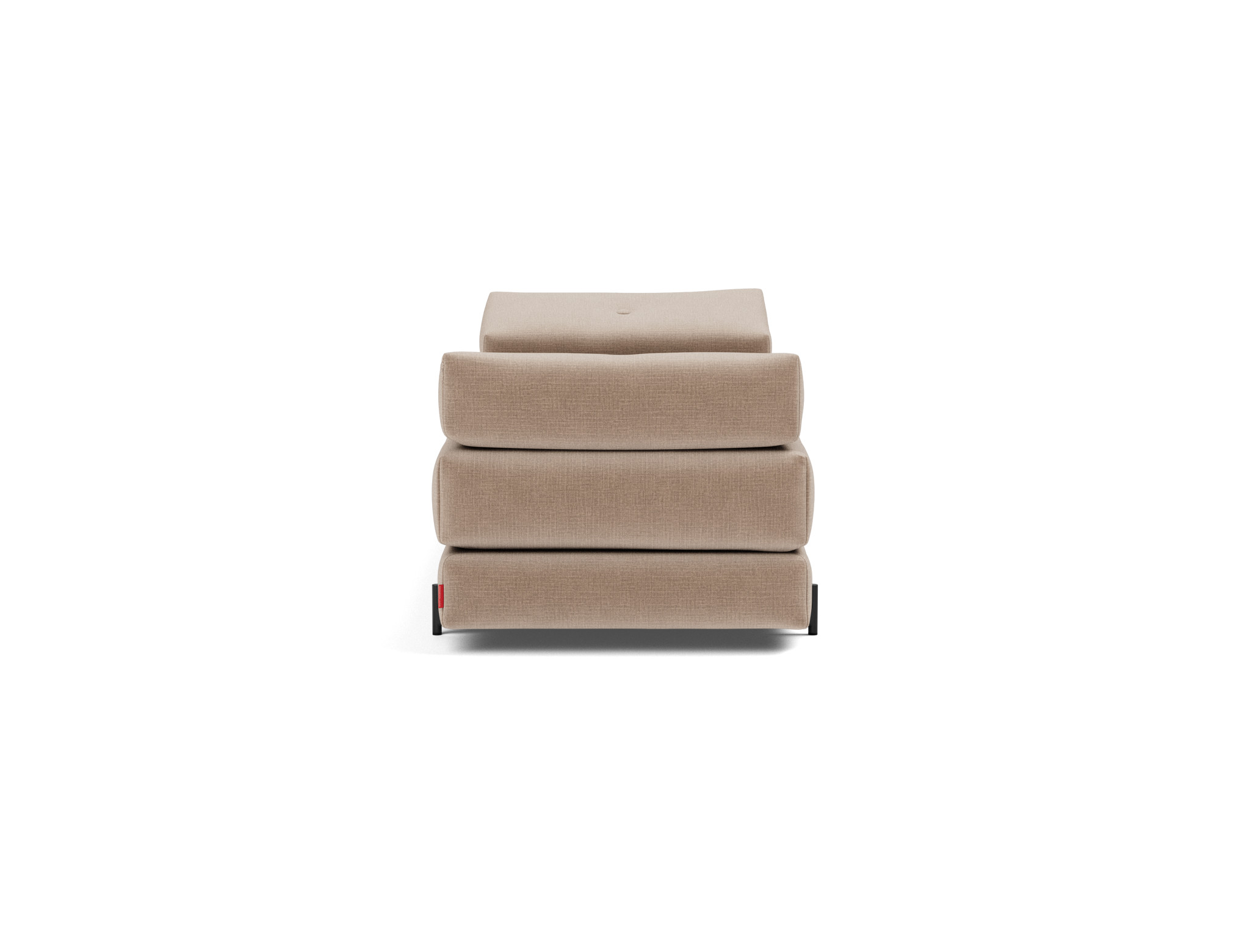 Tagesbett Sigmund Chenille Esina 417-Mocha Beine Indu schwarz
