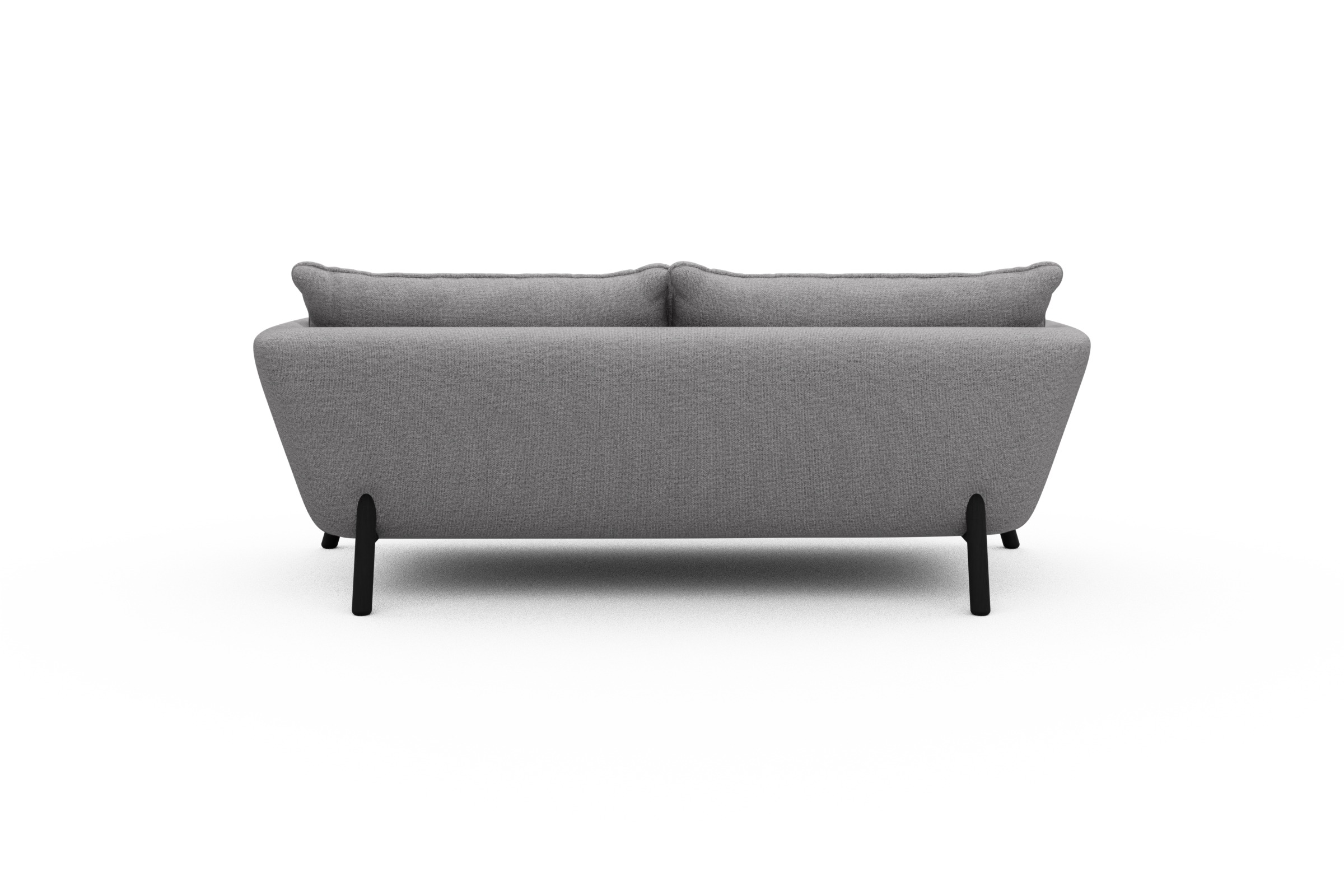 Sofa Emil PREMIUM 2-Sitzer Beinfarbe Eiche Schwarz Sama-Grey