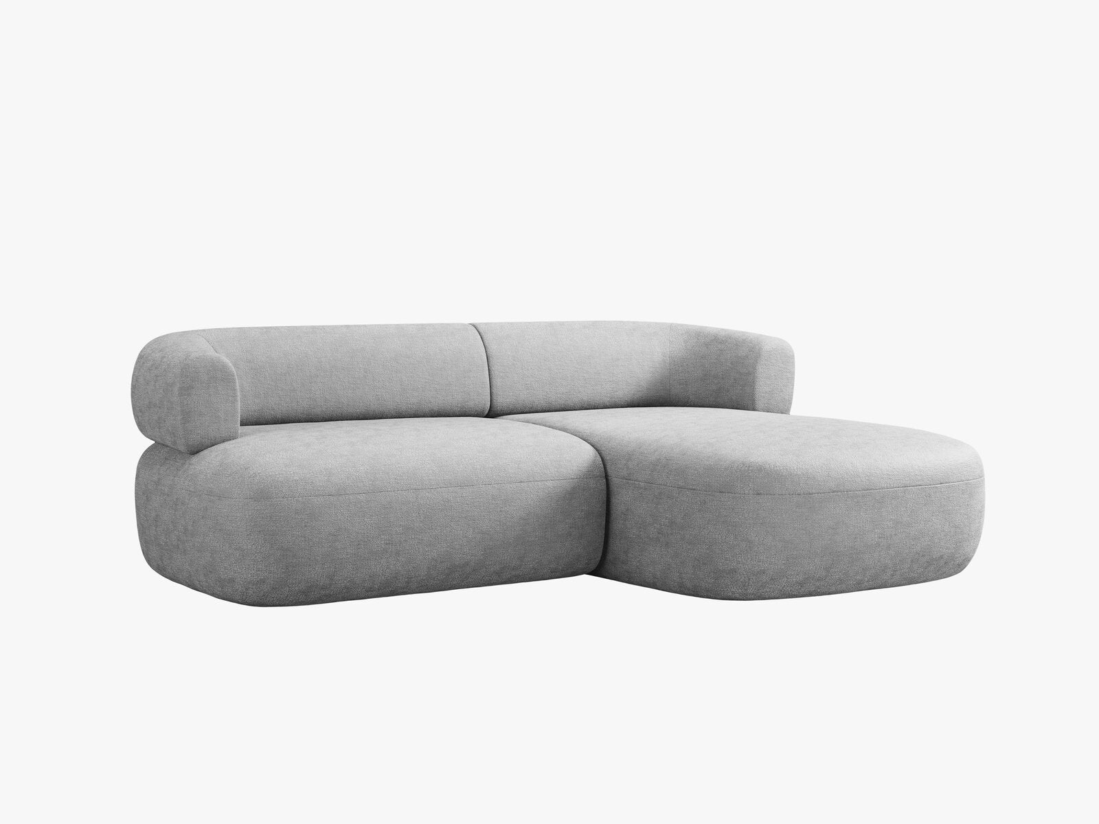 Micadoni 5-Sitzer Ecksofa Jenny Kleine Version Rechts Chenille Perfect Harmony Silber