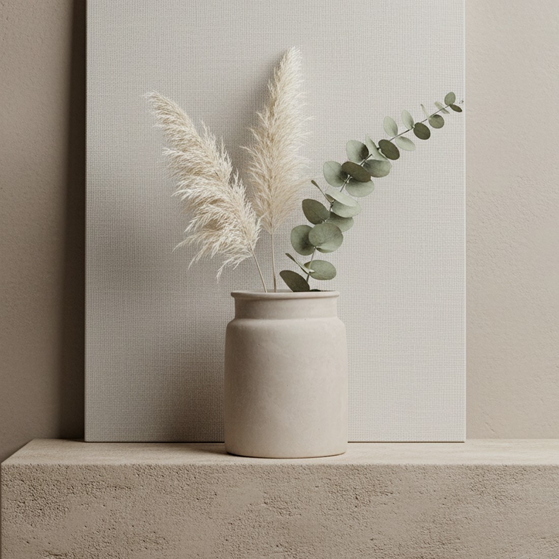 Raw Materials Chalk dekorative Vase Mandore L 37,5x37,5x35cm