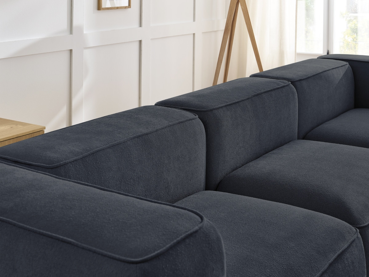 Bobochic Zephyr Sofa 3-Sitzer Strukturstoff Dunkelblau