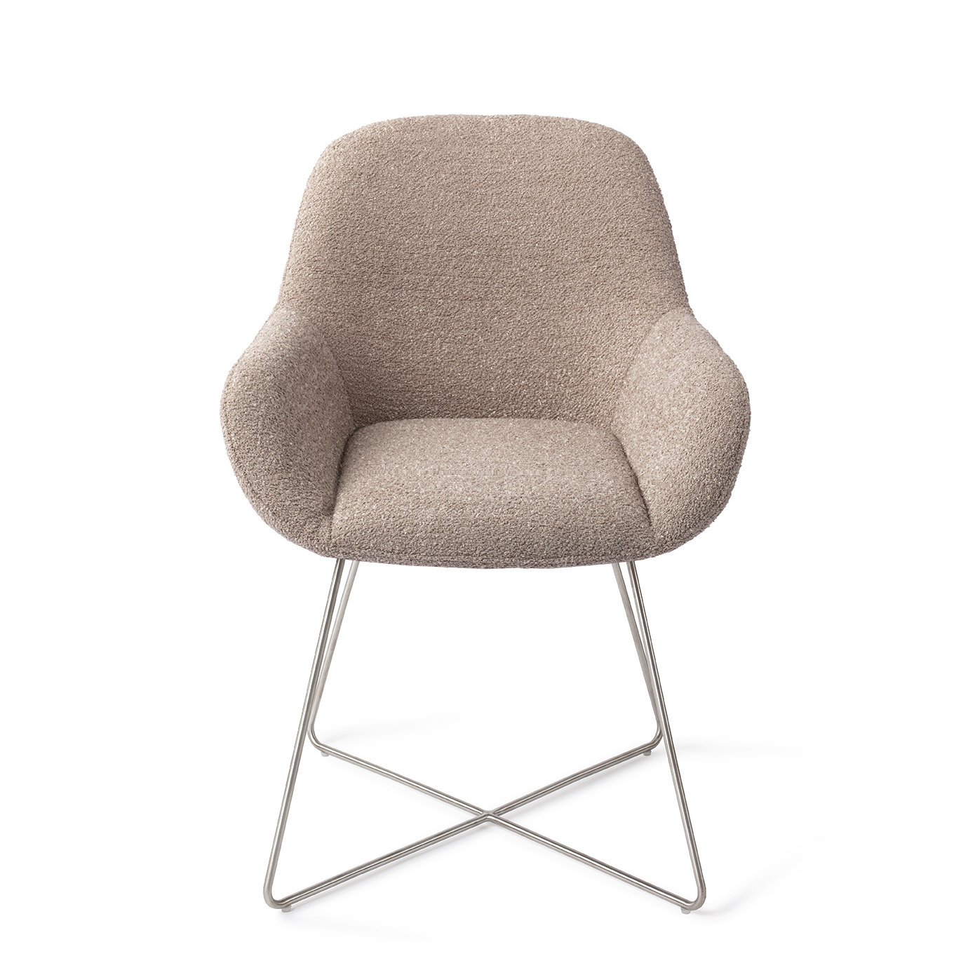 Jesper Home Esszimmerstuhl Kushi Stone Haze Cross Stahl