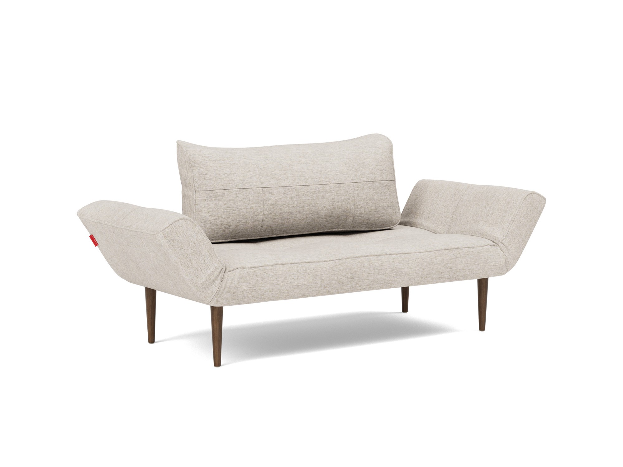 Tagesbett Zeal Chenille Yuveno 470-Natural Beine Styletto Eiche dunkel