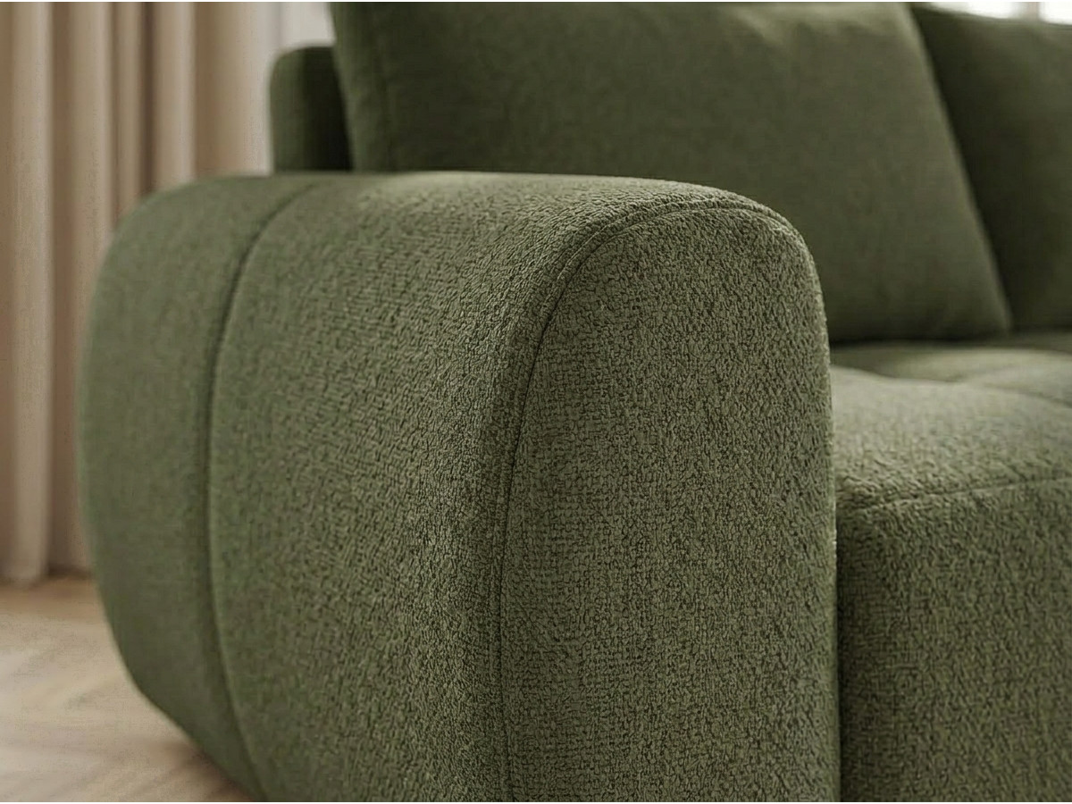 Bobochic Fuji Schlafsofa 3-Sitzer Stoff Grün