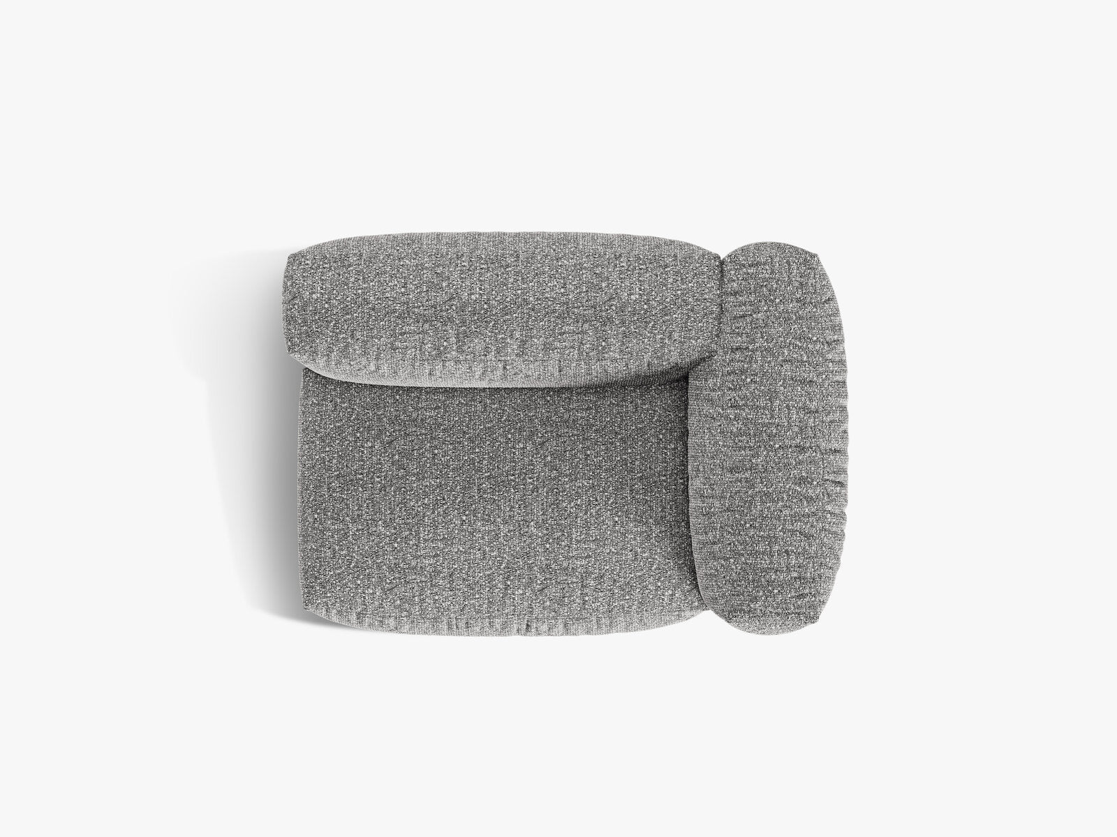 Micadoni Eckmodul Martina 1-Sitzer Rechts Boucle Monet Graphit